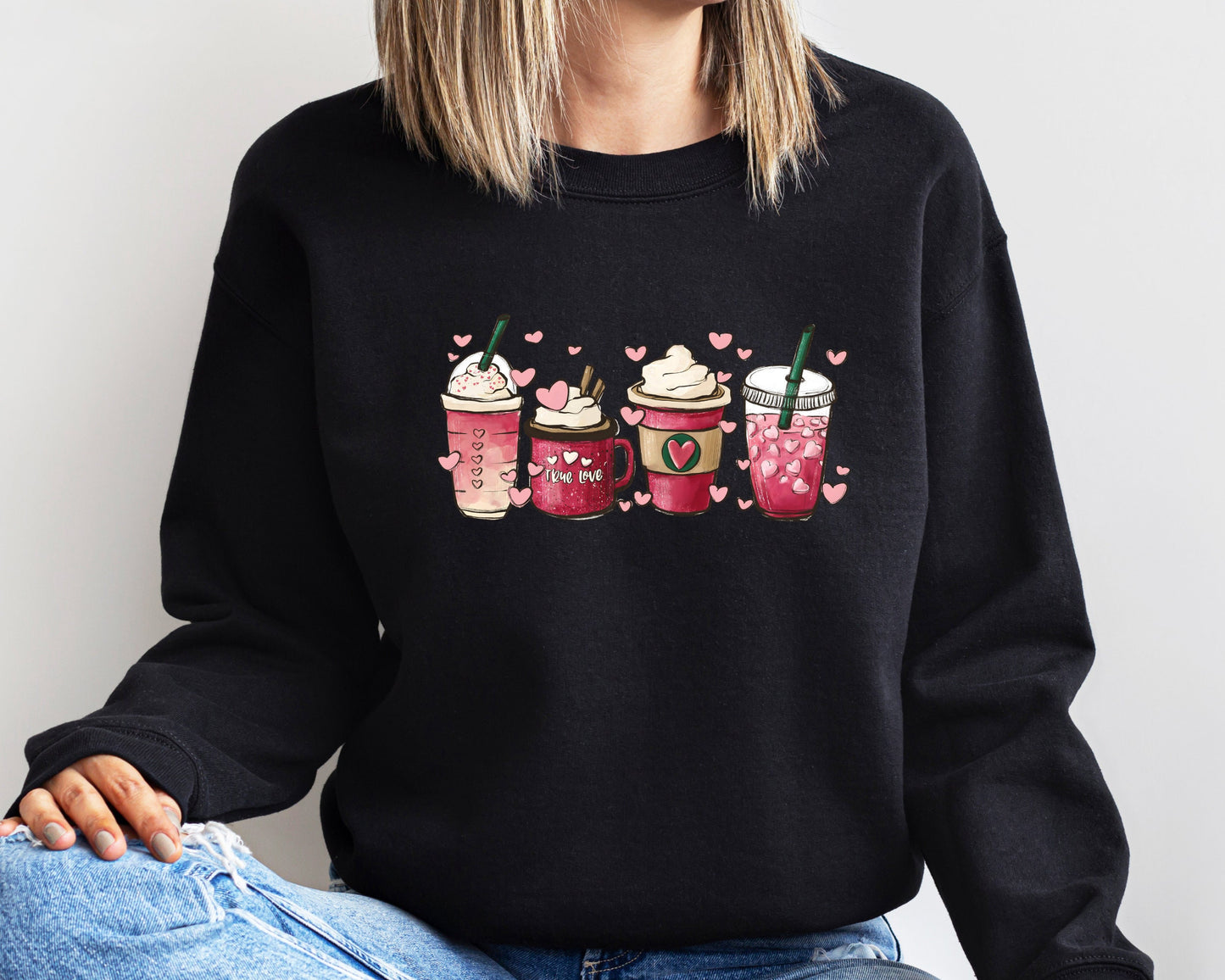 True love Sweatshirt, Love you Latte Sweatshirt, Valentine's Day Sweatshirt, Valentine's Day Shirt, Latte Hoodie, Love Coffee Sweater,
