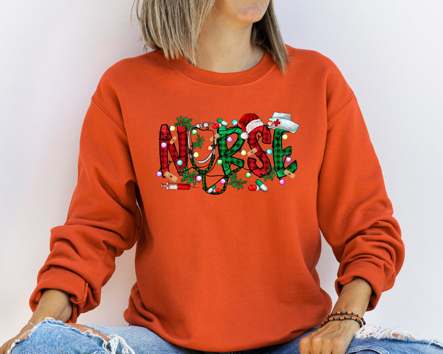 Christmas Nursing Sweatshirt and Hoodie, Nursing School T Shirt, Nurse Christmas Shirt, Christmas Shirt, 2023 Christmas,Nurse Gift for Woman