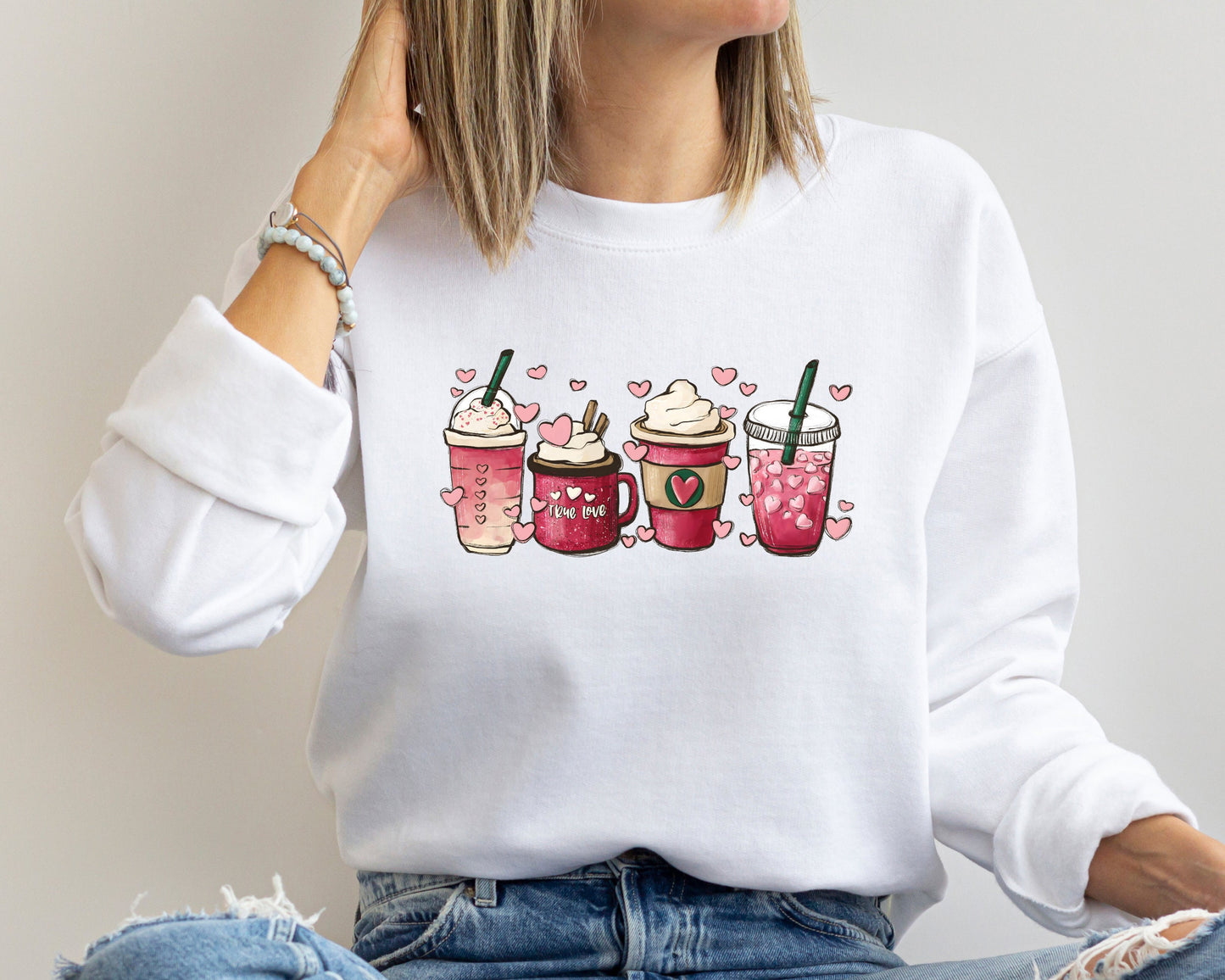 True love Sweatshirt, Love you Latte Sweatshirt, Valentine's Day Sweatshirt, Valentine's Day Shirt, Latte Hoodie, Love Coffee Sweater,