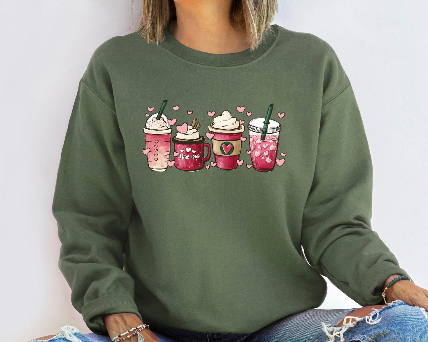 True love Sweatshirt, Love you Latte Sweatshirt, Valentine's Day Sweatshirt, Valentine's Day Shirt, Latte Hoodie, Love Coffee Sweater,