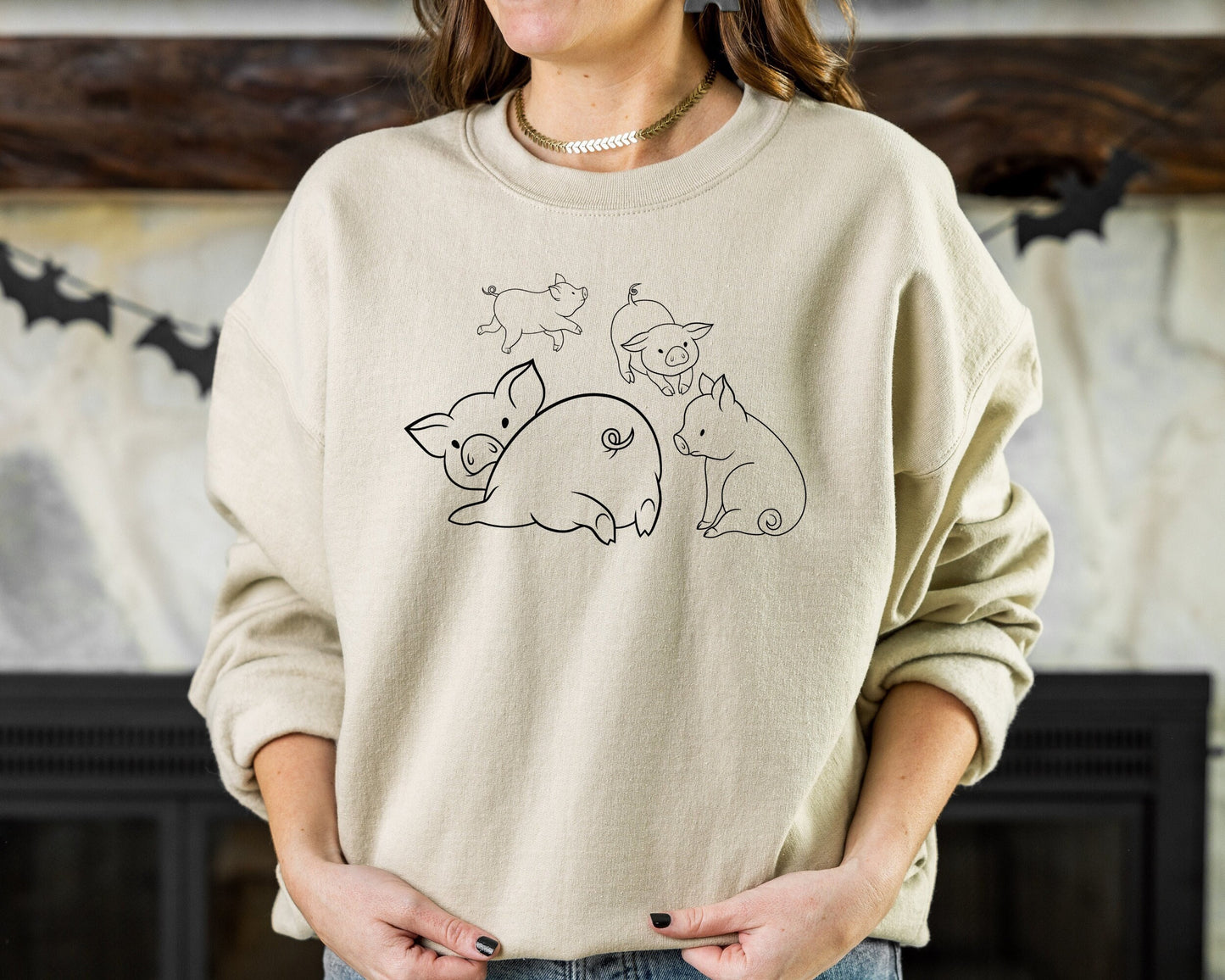 Cute Pigs Sweatshirt, Pig Lover Sweatshirt, Gift for Pig Owner, Pet Lover Sweatshirt, Pig Print Sweatshirt, Funny Pig Sweatshirt,Pigs Hoodie