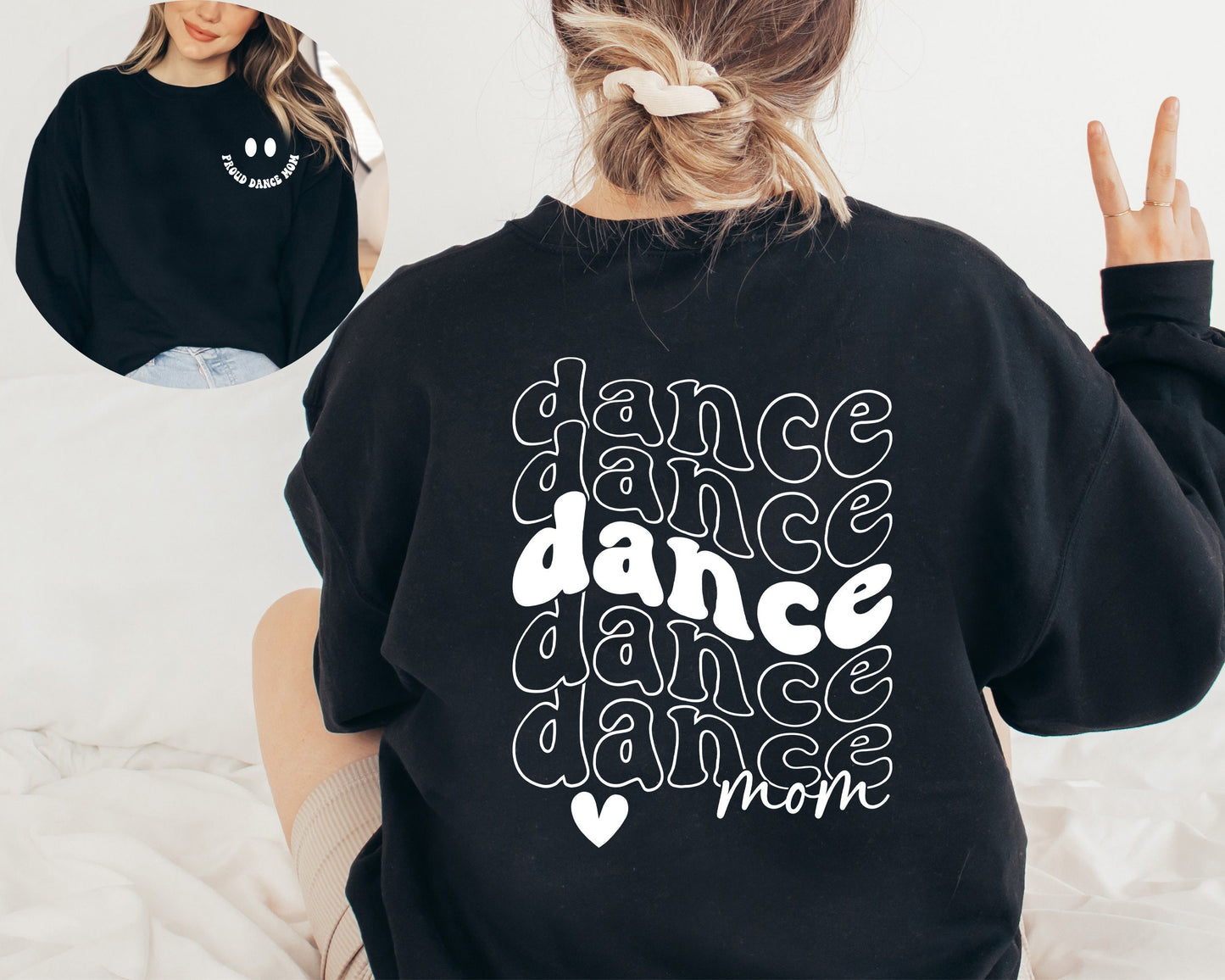 Retro Smiley Dance Mom Sweatshirt and Hoodie, Retro Dance Mama Shirt, Ballet Dance Hoodie, Dancer Mom Shirt, Dance Mom Life Shirt, Dance Mom