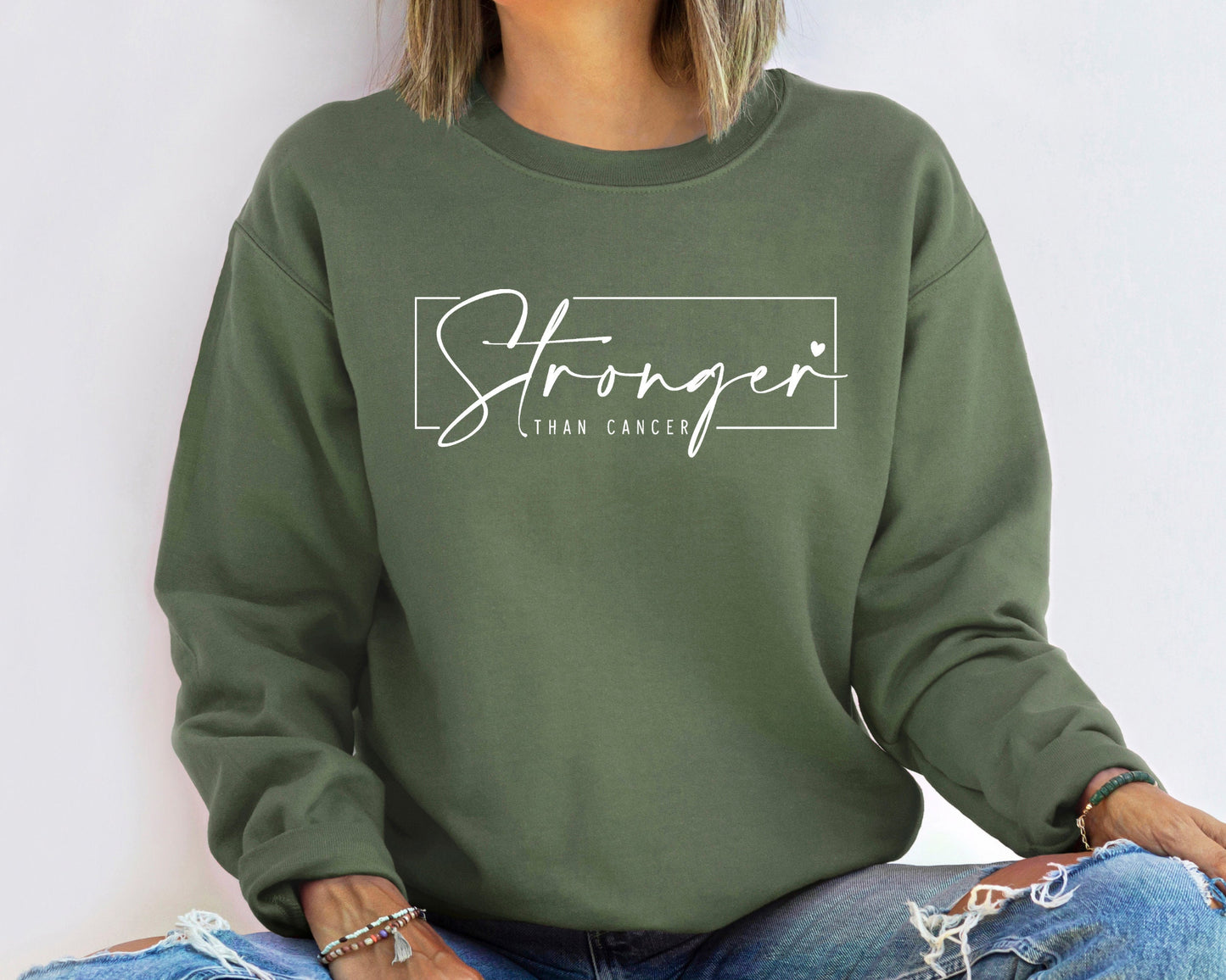 Stronger Than Cancer Sweatshirt, Breast Cancer Survivor Shirt, Cancer Warrior Hoodie, Motivational Shirt for Cancer Patients,Cancer Gift Tee