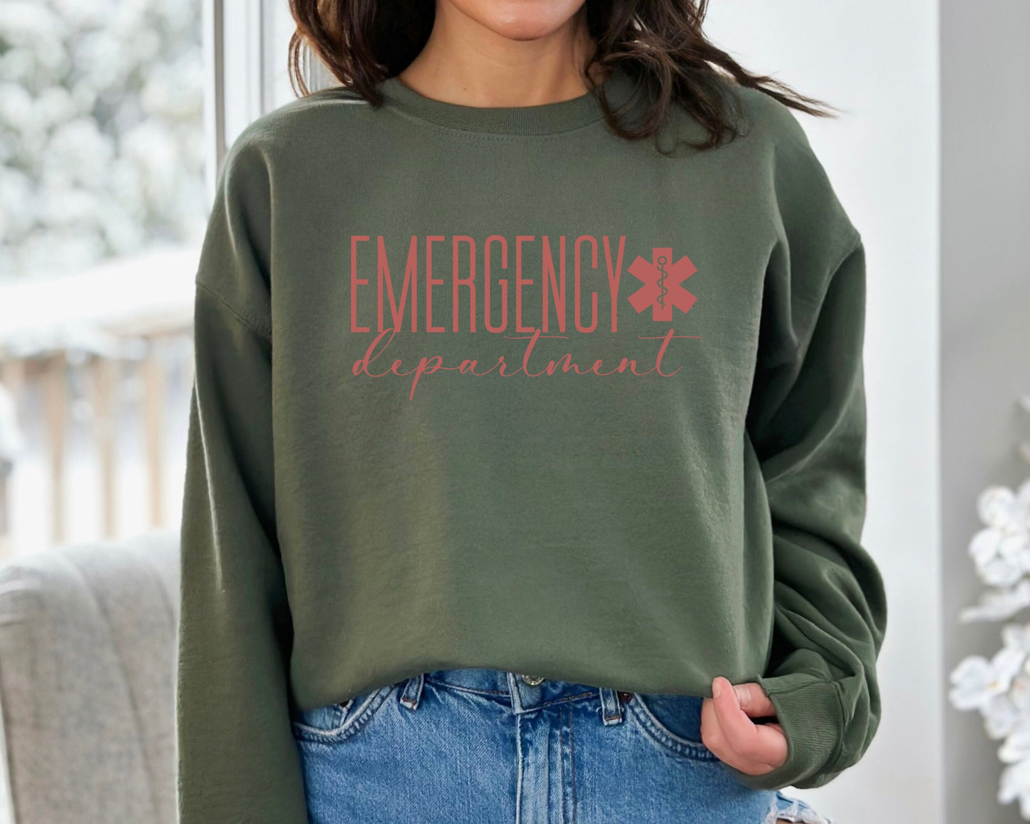 Emergency department, nurse sweatshirt, ER nurse sweater,Emergency tech medical assistant, ED nurse crewneck, Future nurse gift,Er rn nurse