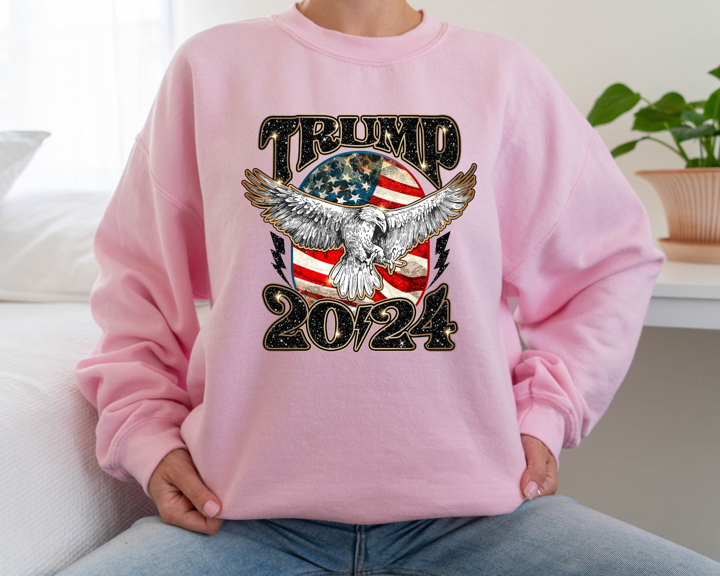 Trump 2024 MAGA Distressed Unisex Sweatshirt,MAGA Sweatshirt,Donald Trump 2024, Republican Sweater, Republican Gift, Patriot Hoodie