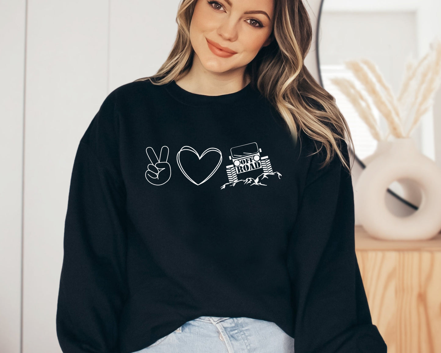 Peace Love Offroad Sweatshirt, American offroad sweatshirt, Offroad forest Sweater, offroad sweatshirt, ,Peace Love Hoodie, Love Sweatshirt