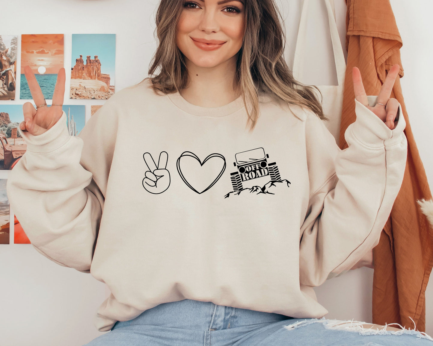Peace Love Offroad Sweatshirt, American offroad sweatshirt, Offroad forest Sweater, offroad sweatshirt, ,Peace Love Hoodie, Love Sweatshirt