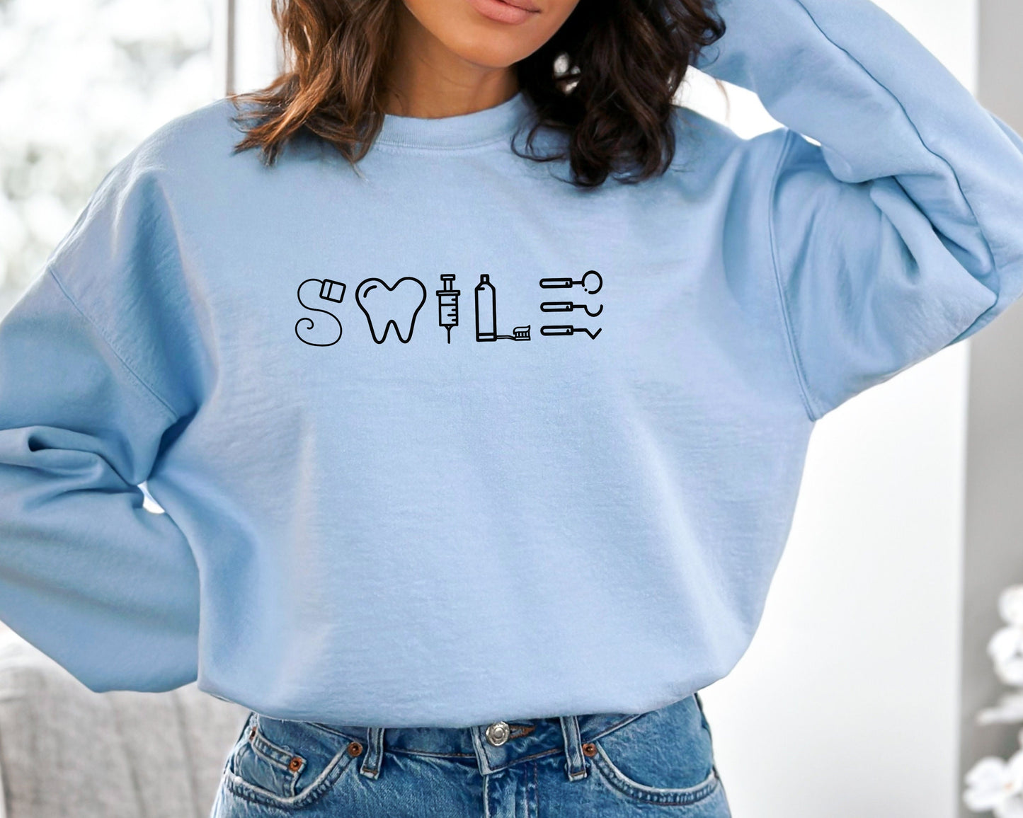 Dental Hoodies and Sweaters, Dental Assistant Sweatshirt, Dentist Long Sleeve Tee, Dental Gift, Dental Student Gift, Tooth Hooded