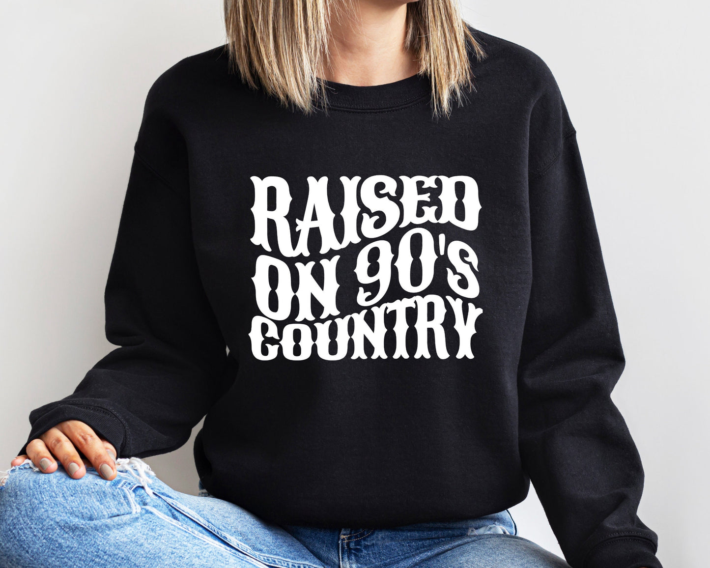 Raised on 90s Country Sweatshirt, Vintage 90s Country Sweatshirt, Western Hoodie, Country Music Concert Sweatshirt, Nashville Tennessee