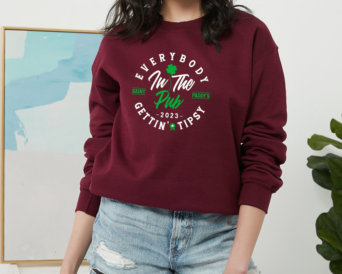 Everybody In The Pub Getting Tipsy Sweatshirt, Funny St Pattys Day Sweatshirt, Cute St Patrick's Day, St. Patrick's Day Gift, Funny Sweater