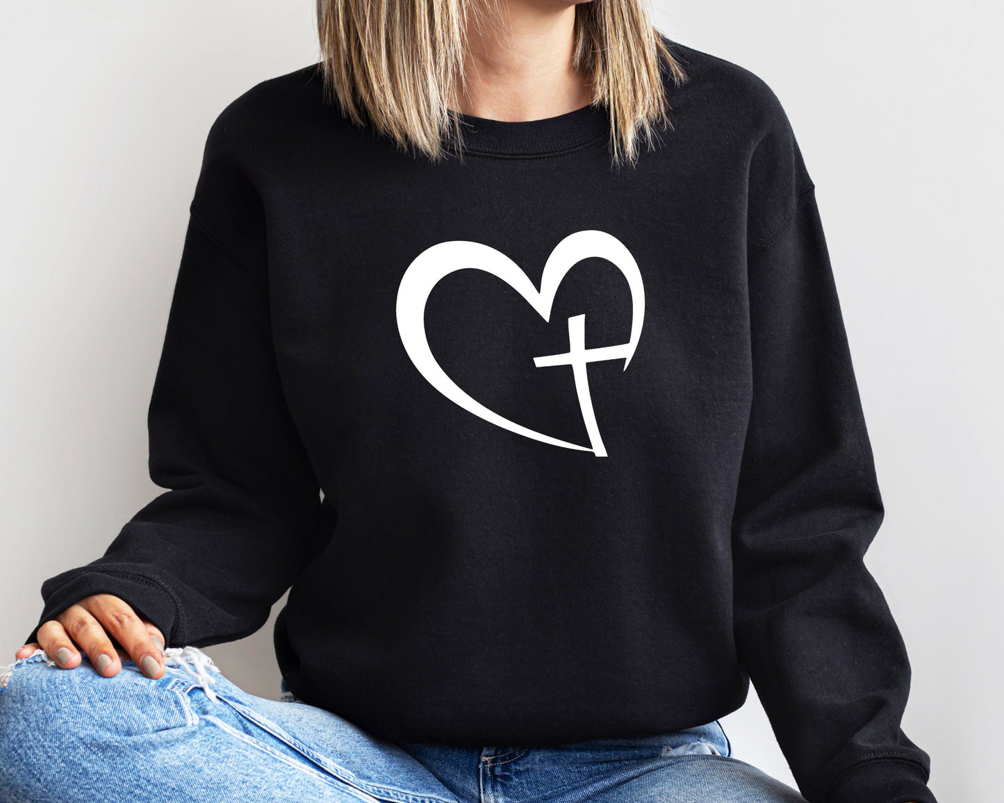 Christian Heart Shirt, Cross Shirt, Jesus Shirt, Blessed Shirt, Christian T-Shirt, Religious Gifts Tee, Faith Shirt, Motivational T-Shirt