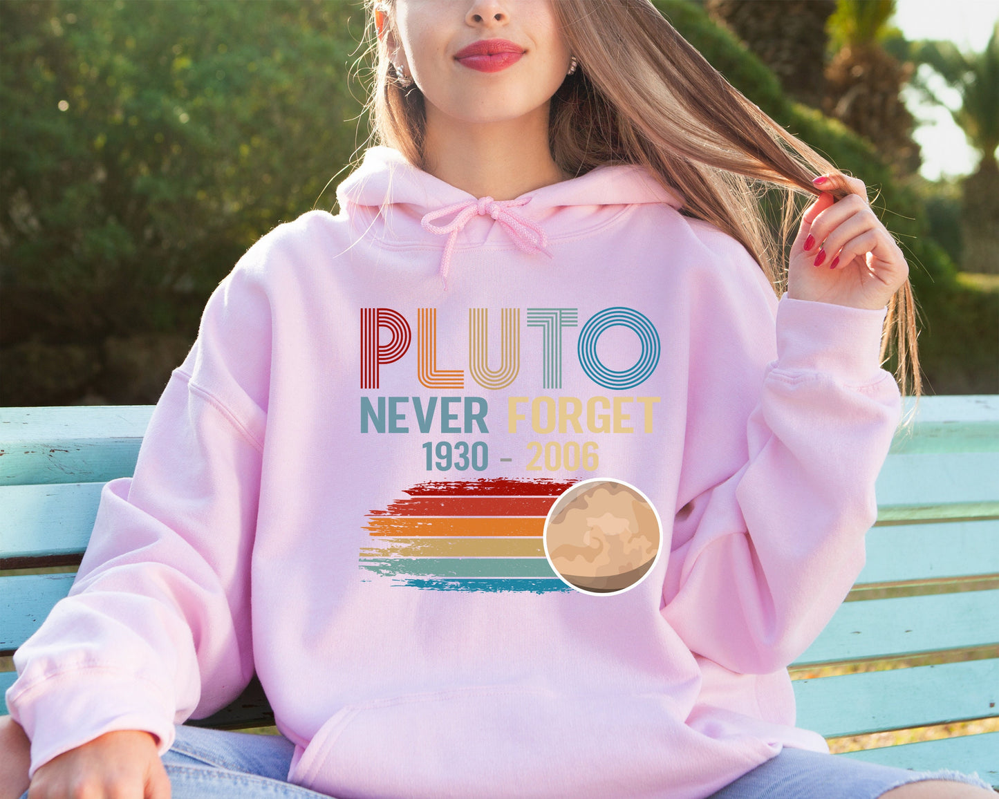 Pluto Never Forget 1936-2006 Planet Sweatshirt, Astronomy Lover Sweatshirt, Trendy Science Hoodie, Aesthetic Universe Shirts, Space T-Shirt