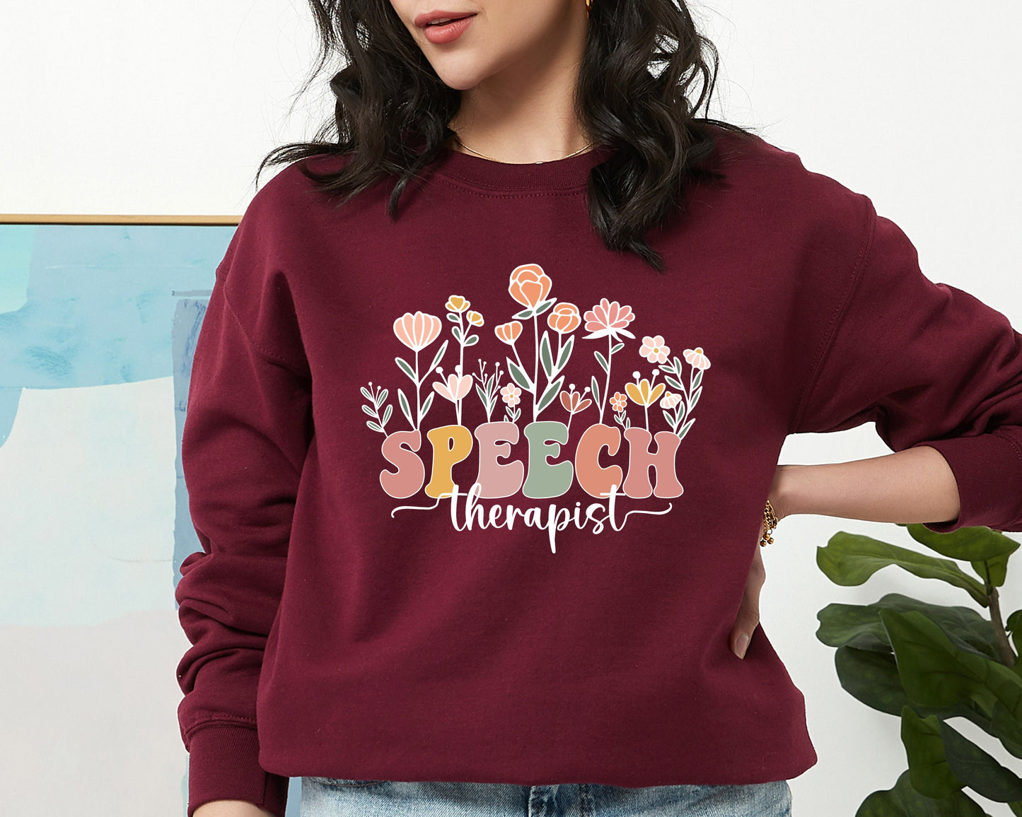 Speech Therapy Sweatshirt, Retro SLP Sweatshirt, Speech Pathologist Hoodie, Graduation Sweater, SLP Language Pathologist Gift,Sign Language