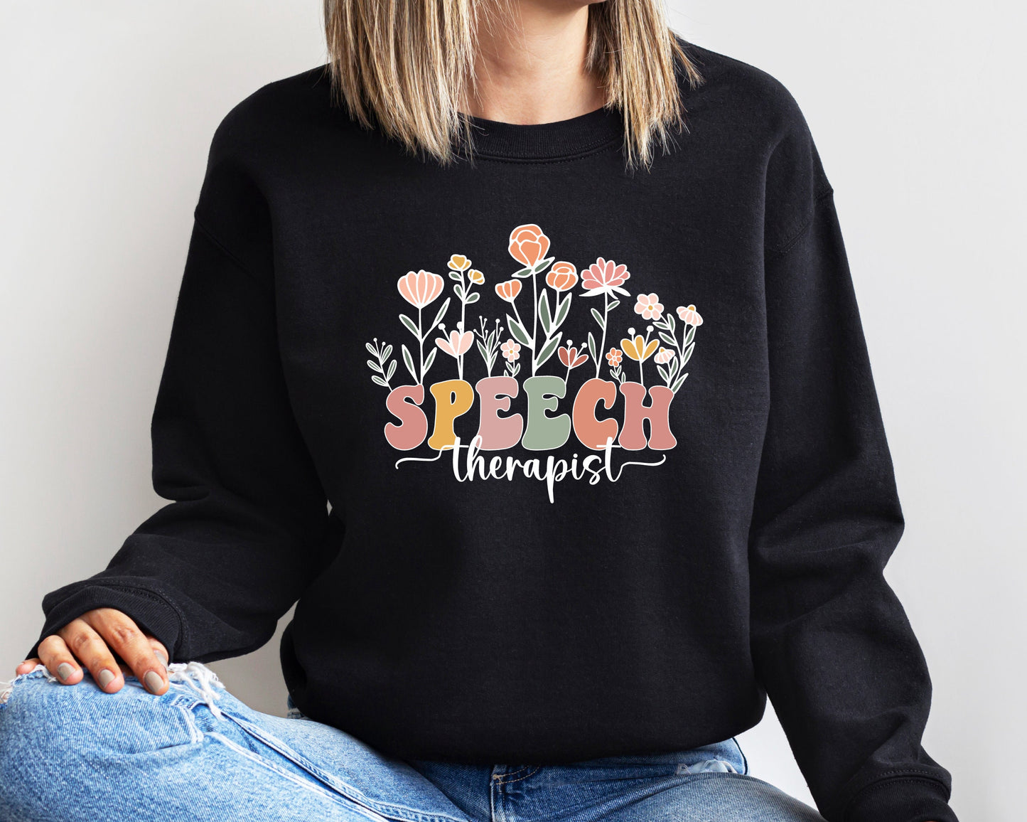 Speech Therapy Sweatshirt, Retro SLP Sweatshirt, Speech Pathologist Hoodie, Graduation Sweater, SLP Language Pathologist Gift,Sign Language
