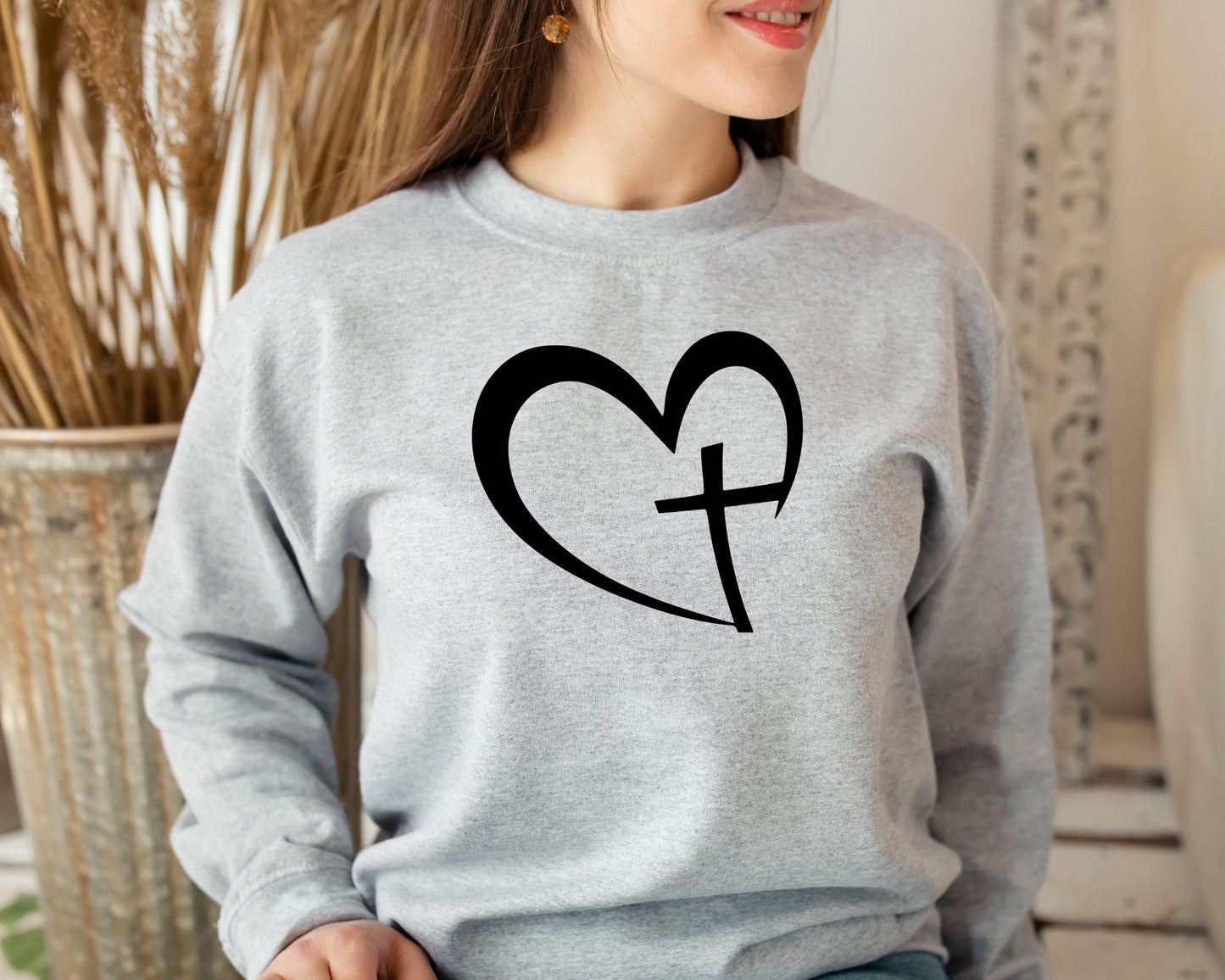 Christian Heart Shirt, Cross Shirt, Jesus Shirt, Blessed Shirt, Christian T-Shirt, Religious Gifts Tee, Faith Shirt, Motivational T-Shirt