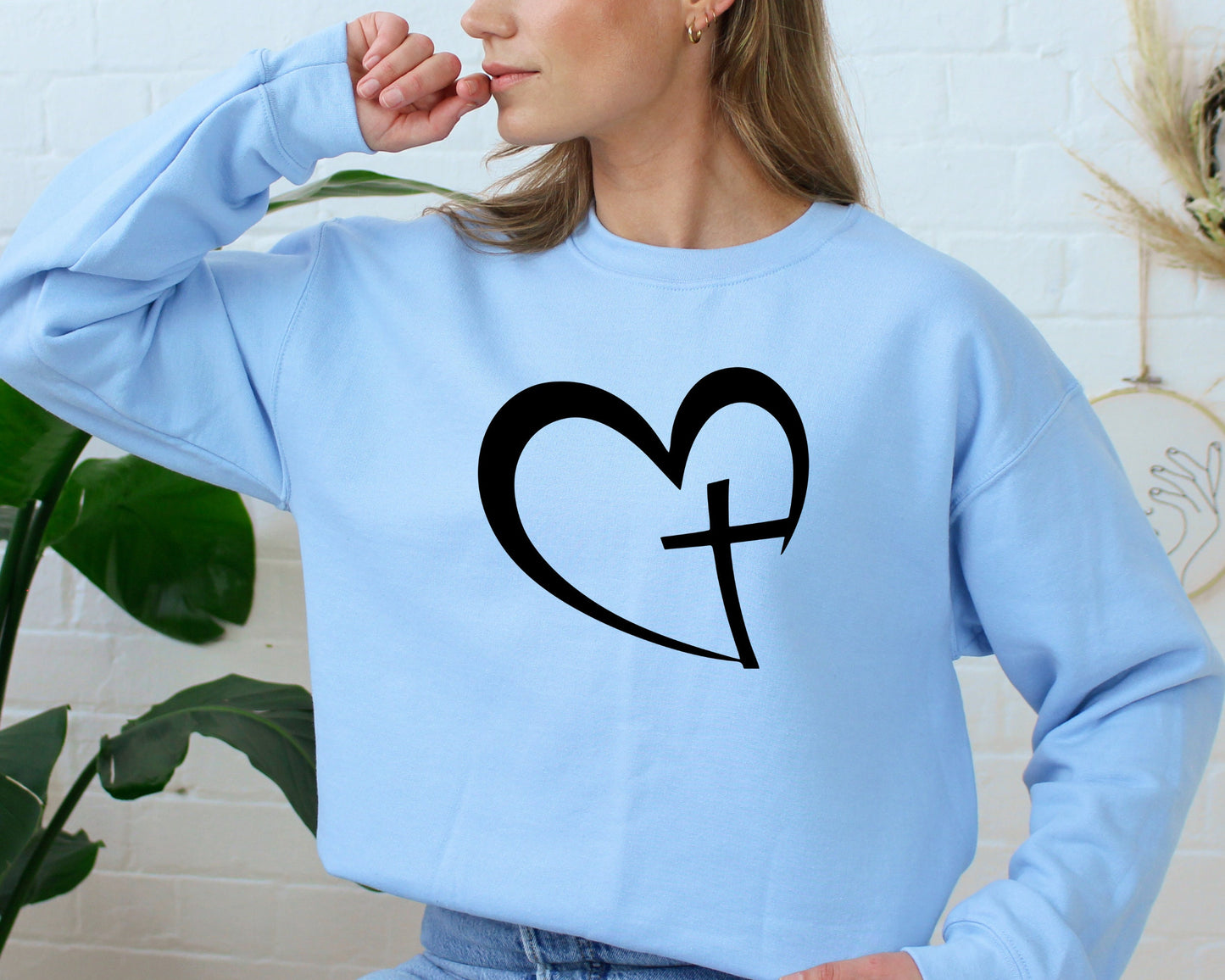 Christian Heart Shirt, Cross Shirt, Jesus Shirt, Blessed Shirt, Christian T-Shirt, Religious Gifts Tee, Faith Shirt, Motivational T-Shirt