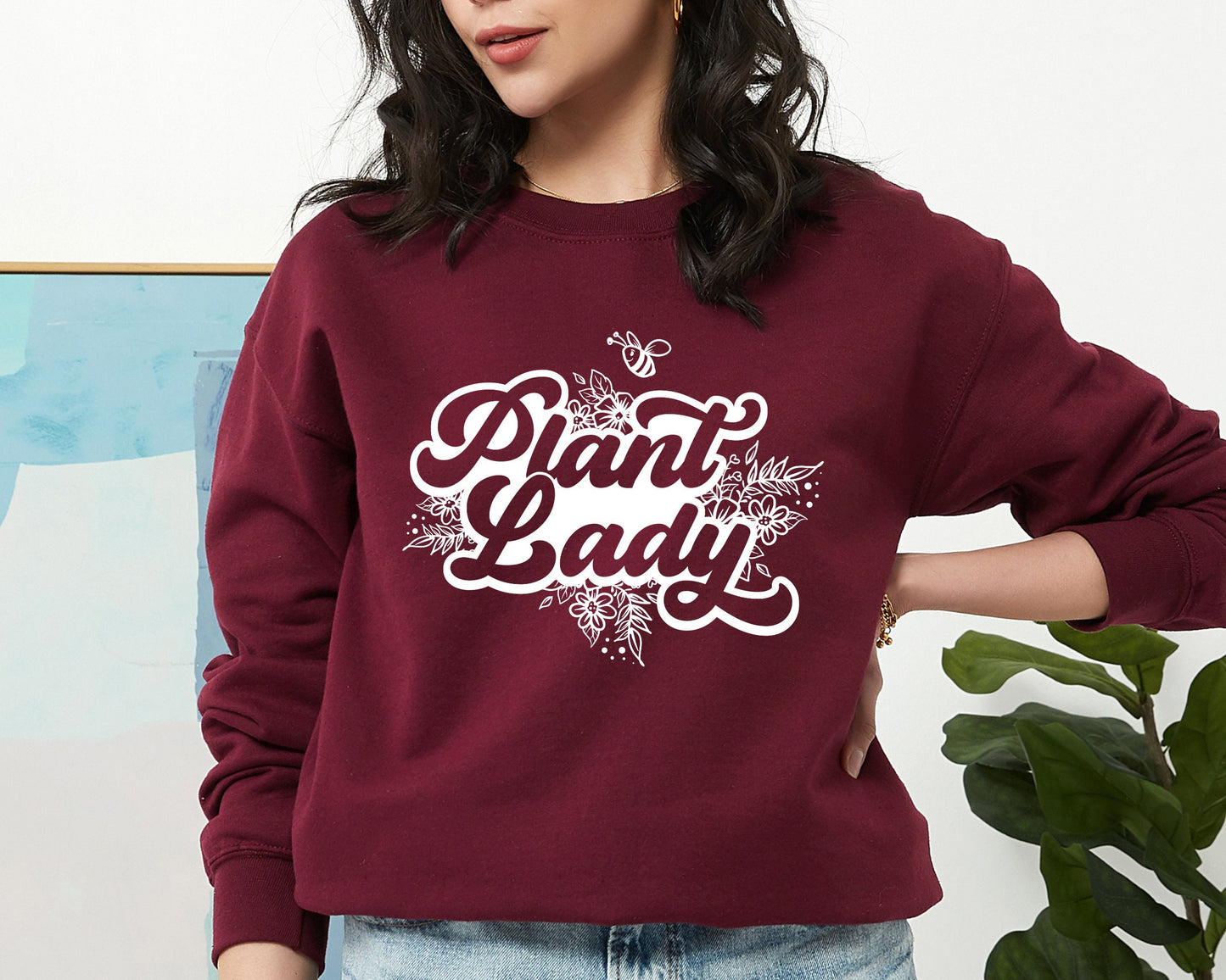 Plant Lady Sweatshirt, Plant Gift Sweatshirt, Plant Lover Sweatshirt, Gardening Hoodie, Plant Mom Sweater, Gift for Gardener Sweatshirt