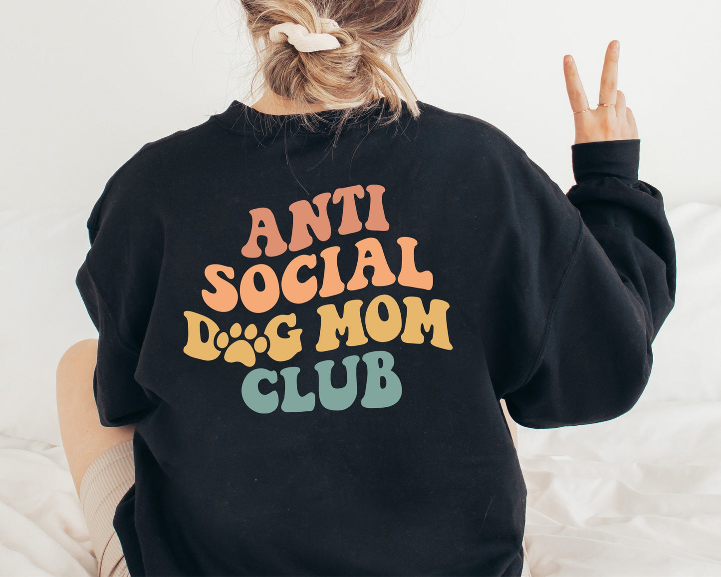 Anti-Social Dog Moms Club Sweatshirt, Dog Mom Sweater, Dog Mom, Girlfriend Gift, Dog Hoodie, Graphic Design, Dog Sweatshirt, Gift for Her