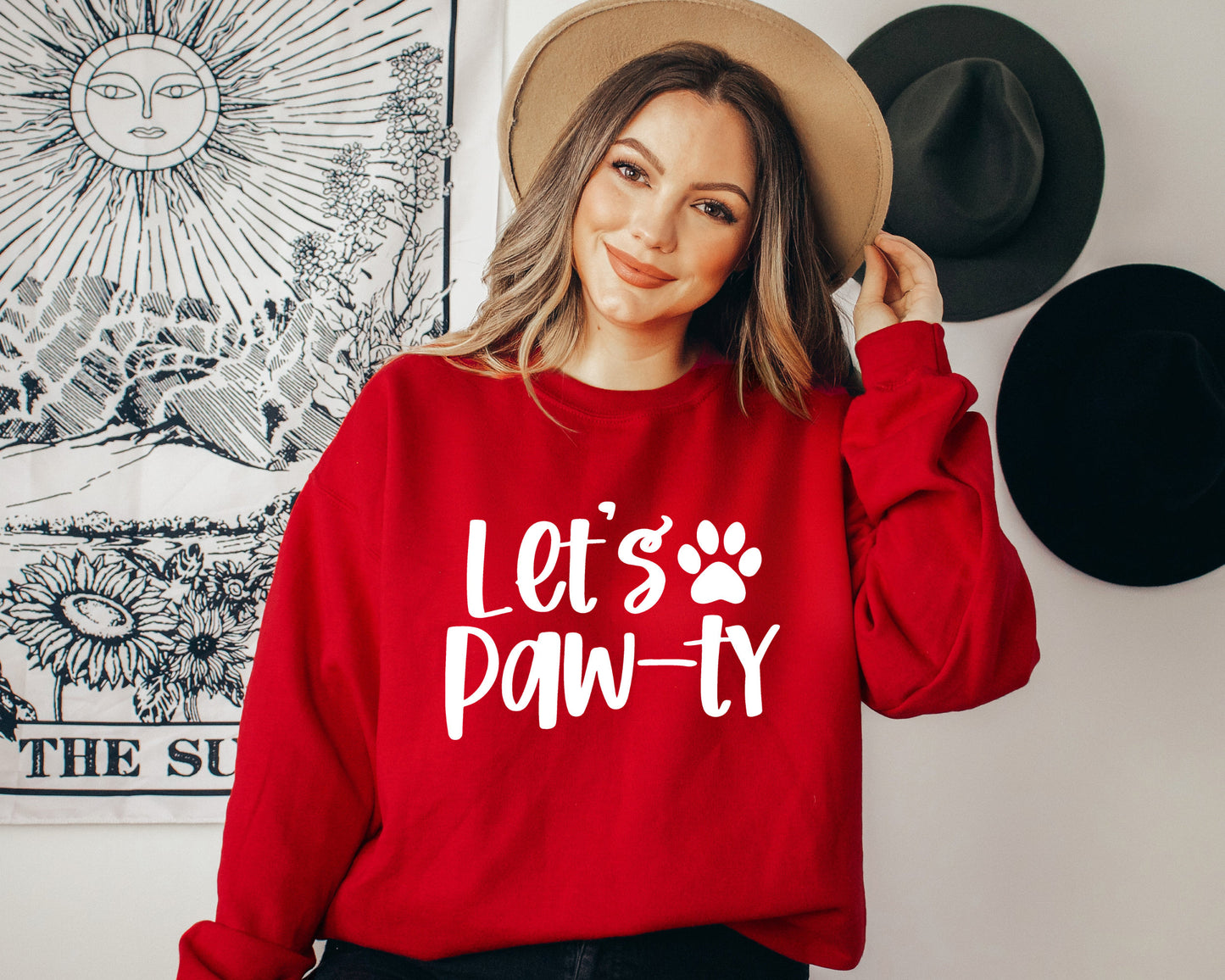Let's Paw-ty Sweatshirt, Dog Birthday Sweater, Puppy Birthday, Puppy Pawty, Dog Invitation Hoodie, Dog Mom, Dog Dad, Gift for Birthday