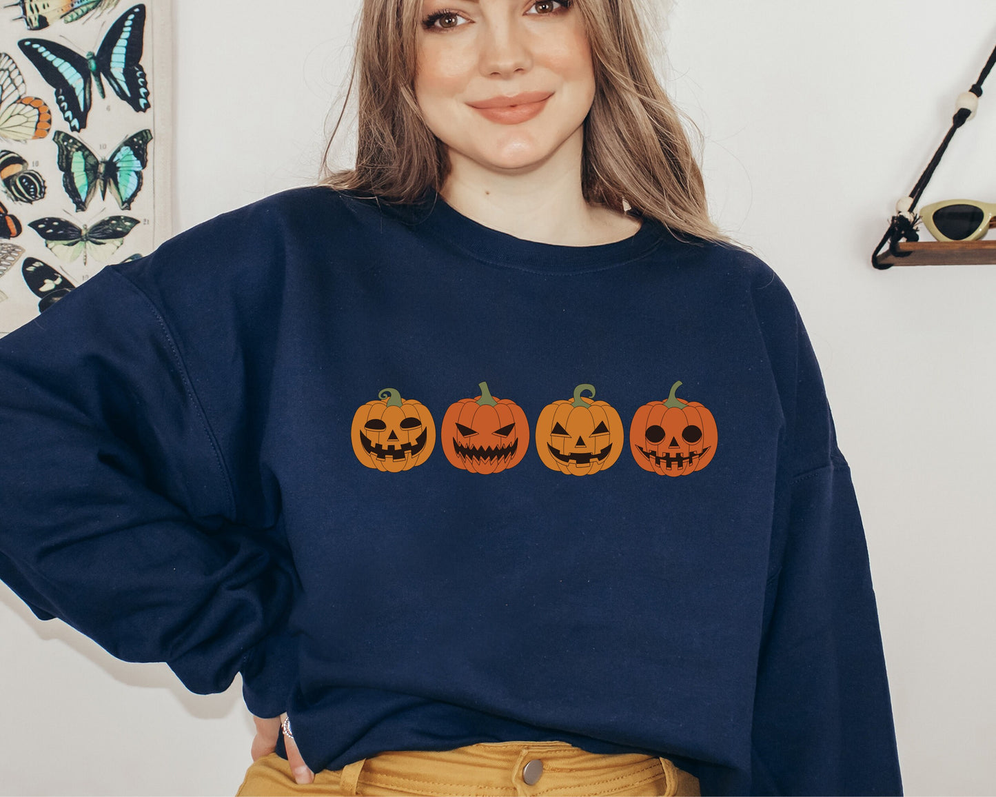 Pumpkin Sweatshirt, Pumpkin Sweater, Halloween Sweatshirt, Halloween Crewneck Sweatshirt, Halloween Sweater, Spooky Season, Fall Hoodie