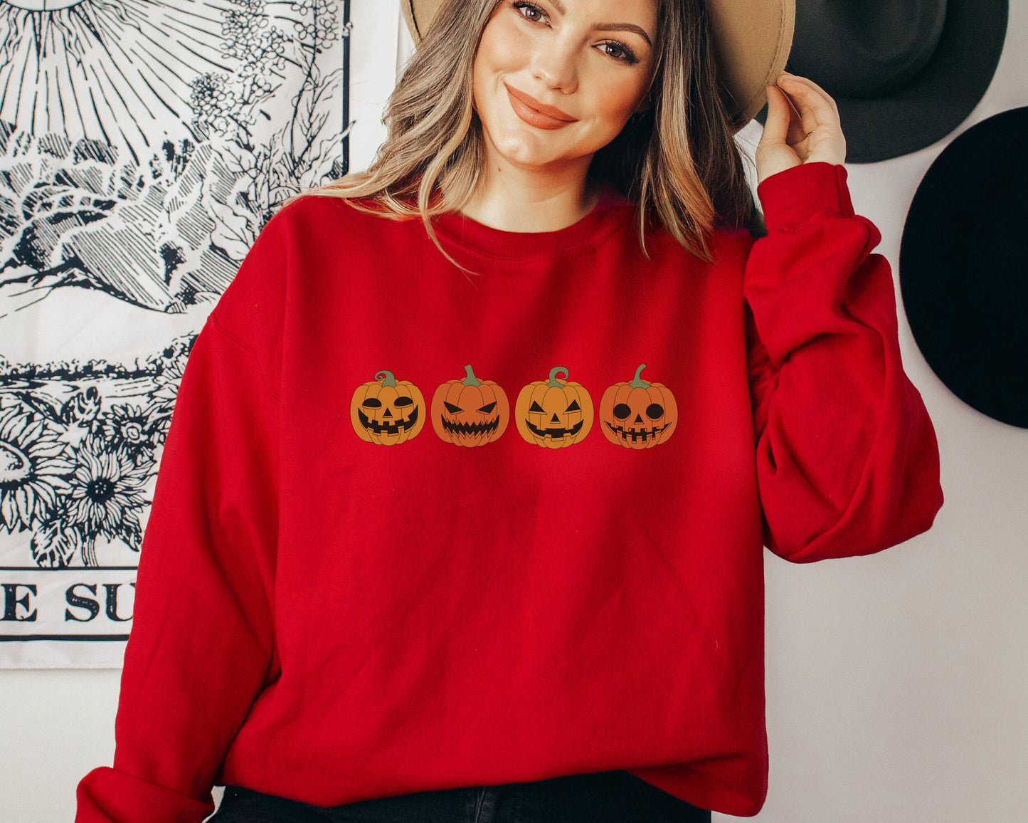 Pumpkin Sweatshirt, Pumpkin Sweater, Halloween Sweatshirt, Halloween Crewneck Sweatshirt, Halloween Sweater, Spooky Season, Fall Hoodie