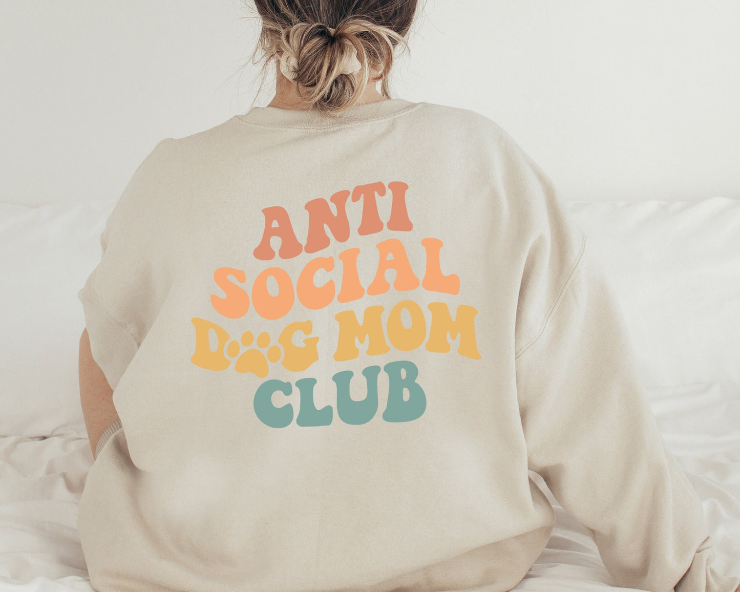 Anti-Social Dog Moms Club Sweatshirt, Dog Mom Sweater, Dog Mom, Girlfriend Gift, Dog Hoodie, Graphic Design, Dog Sweatshirt, Gift for Her