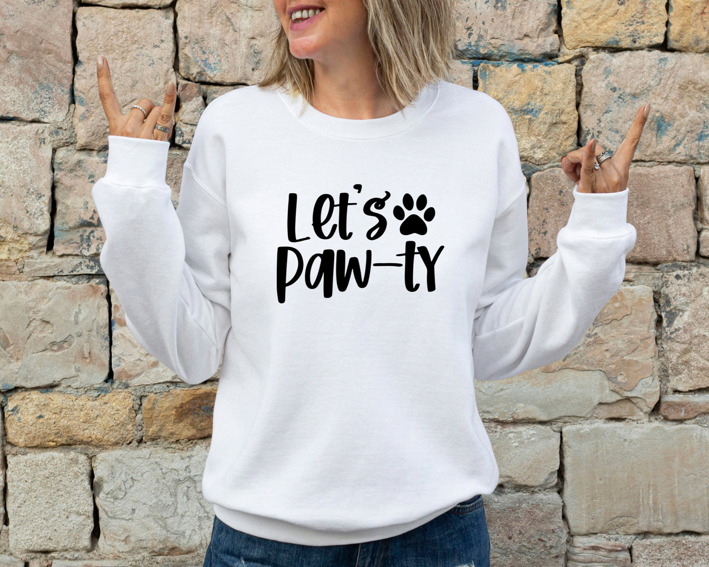 Let's Paw-ty Sweatshirt, Dog Birthday Sweater, Puppy Birthday, Puppy Pawty, Dog Invitation Hoodie, Dog Mom, Dog Dad, Gift for Birthday
