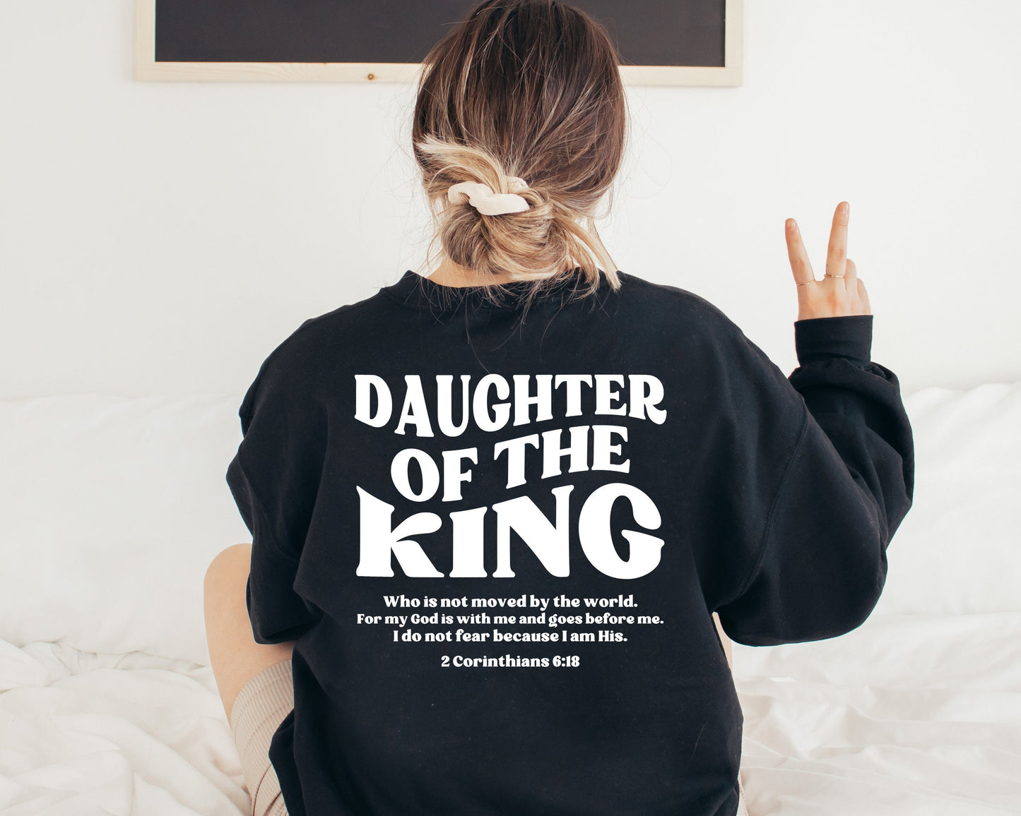 Daughter Of The King Sweater,Aesthetic Christian Sweatshirt, Women's Religious Hoodie,Bible Verse Sweatshirt, Christian Gifts, Church Hoodie