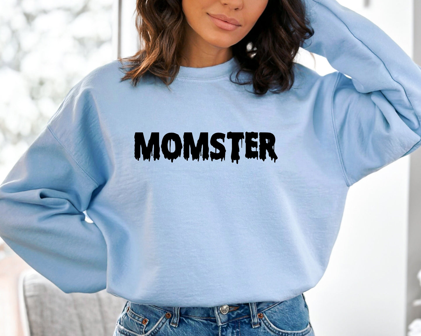 Momster Halloween Sweatshirt, Halloween Sweater, Halloween Shirts for Women, Halloween Crewneck, Momster Hoodie, Momster Halloween Sweater