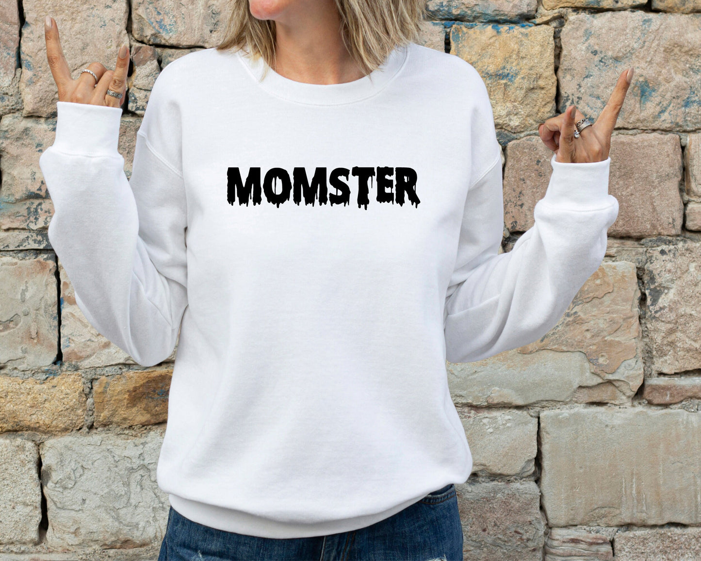 Momster Halloween Sweatshirt, Halloween Sweater, Halloween Shirts for Women, Halloween Crewneck, Momster Hoodie, Momster Halloween Sweater