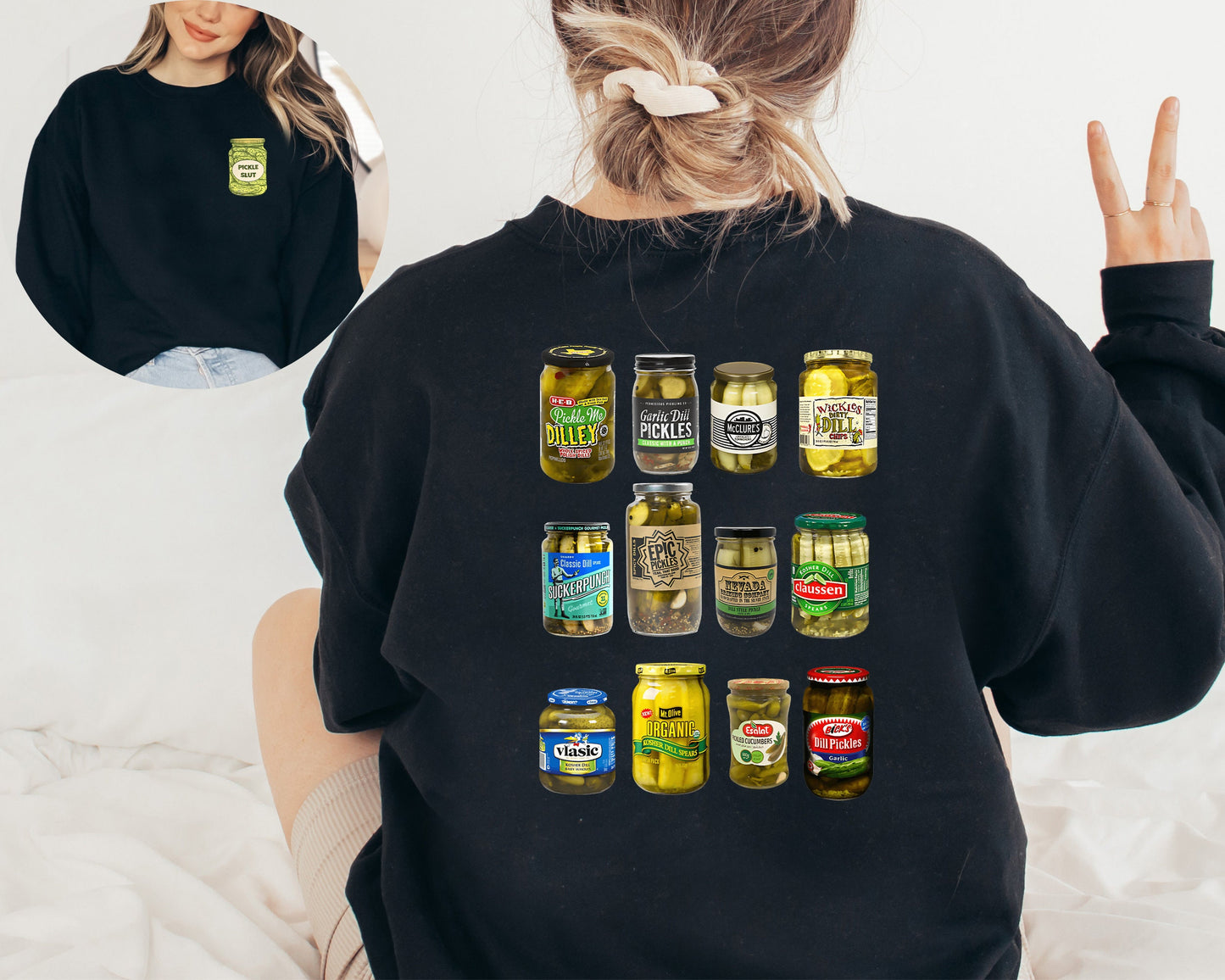 Vintage Canned Pickles Sweatshirt, Canning Season Sweatshirt, Pickle Lovers Sweater, Homemade Pickles Sweater,Pickle Jar Crewneck Hoodie