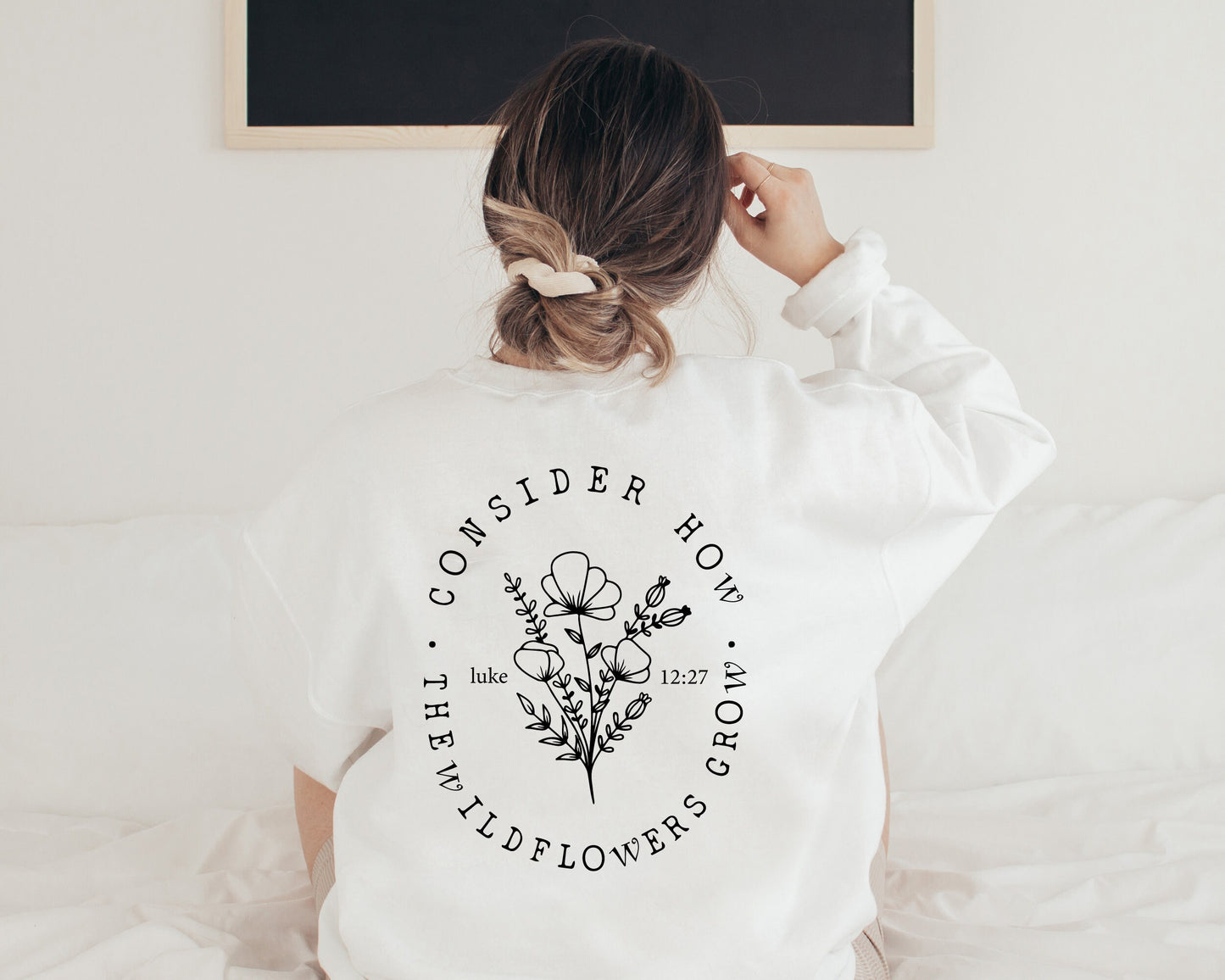 Christian Wildflower Sweatshirt, Faith Based Sweater, Long Sleeve Church Gift For Women, Motivational Gift Hoodie, Bible Verse Hoodies