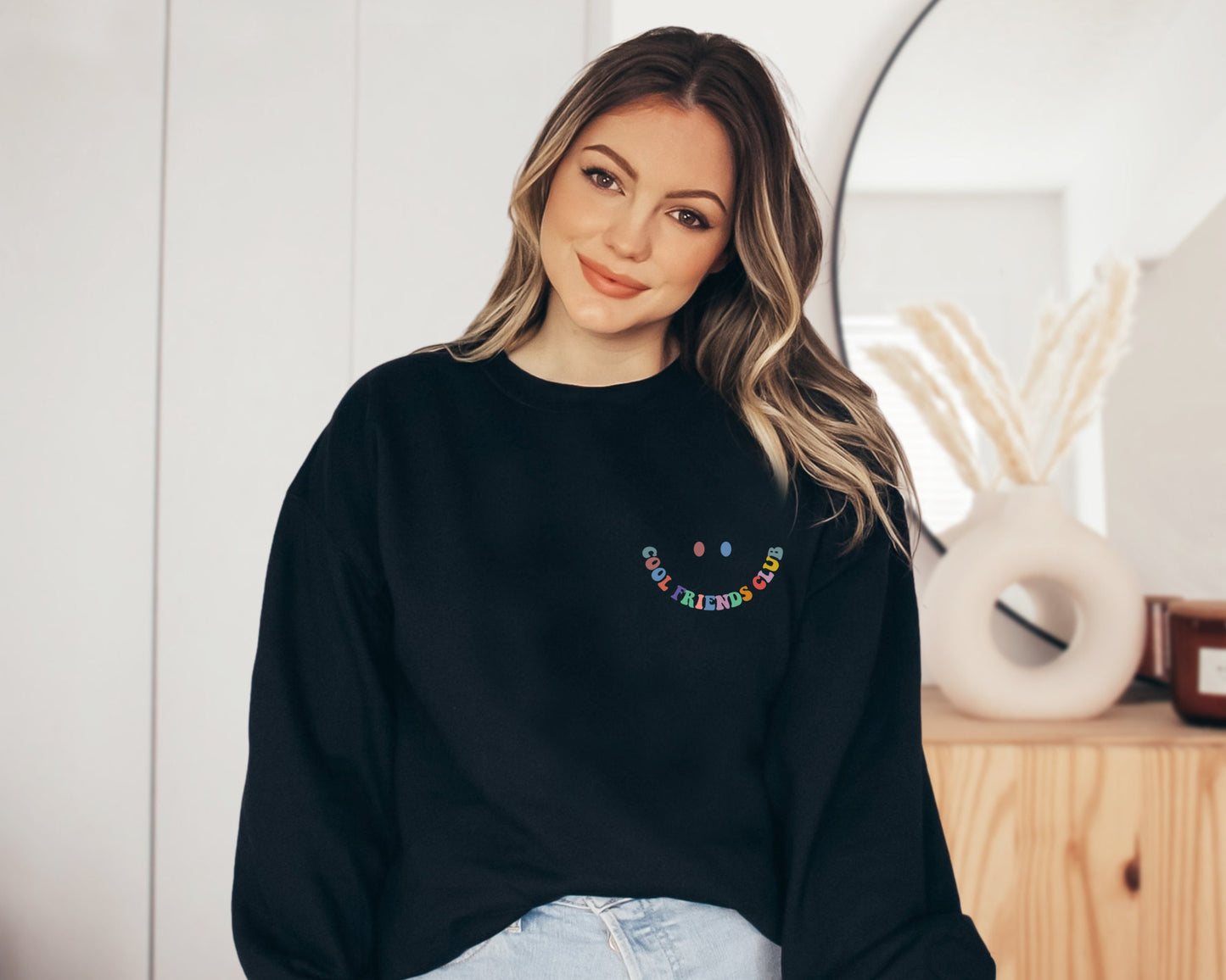 Pocket Cool Friends Club Sweatshirt, Cool Friends Club Sweater, Best Friends Gift, Best Friend Hoodie, Gift For Best Friend, Besties Sweater