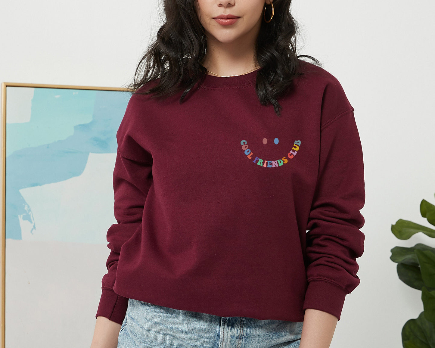 Pocket Cool Friends Club Sweatshirt, Cool Friends Club Sweater, Best Friends Gift, Best Friend Hoodie, Gift For Best Friend, Besties Sweater
