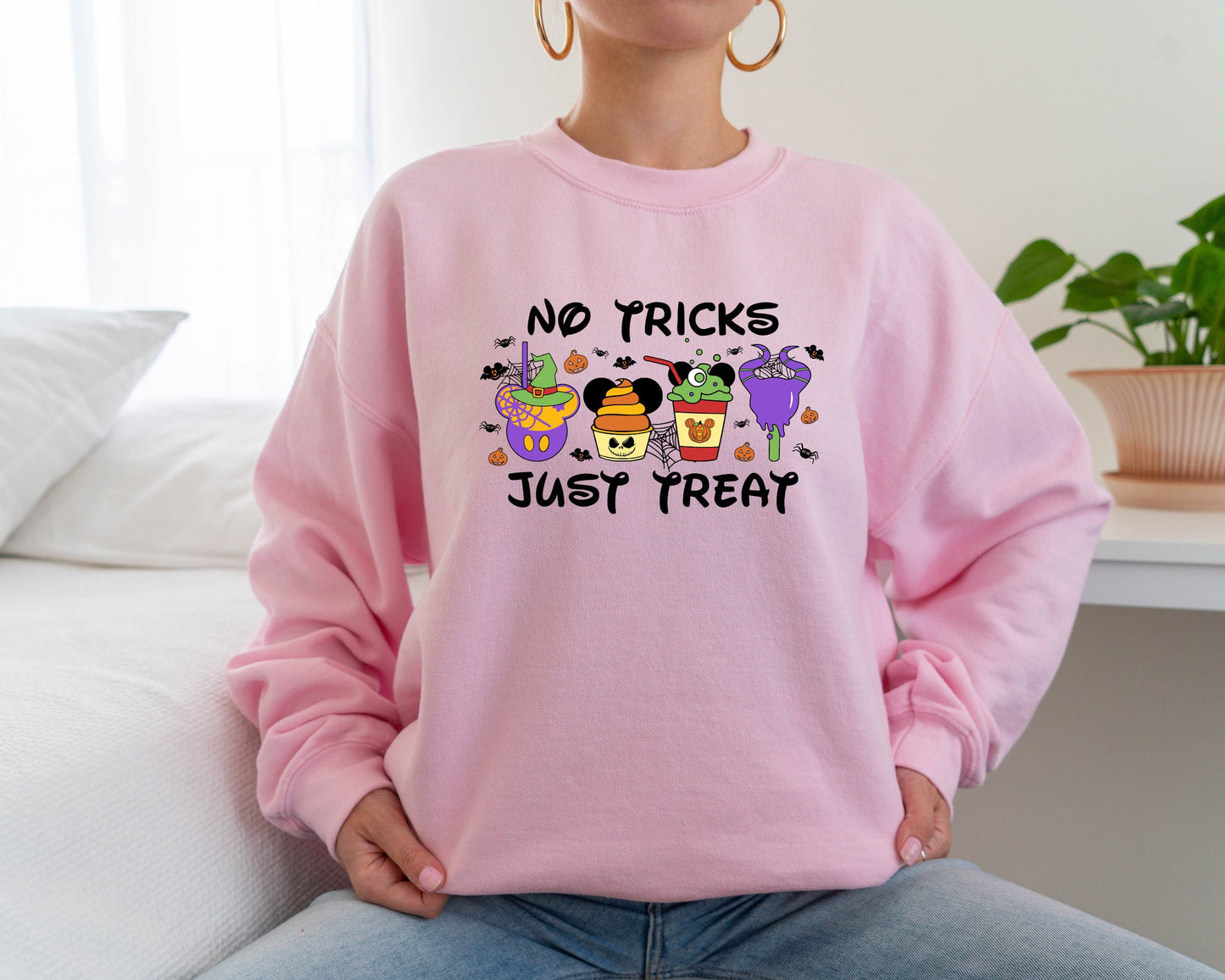 Halloween No Trick Just Treat Sweatshirt, Trick or Treat Sweatshirt, Halloween Hoodie, Halloween Sweater, Funny Halloween Sweater