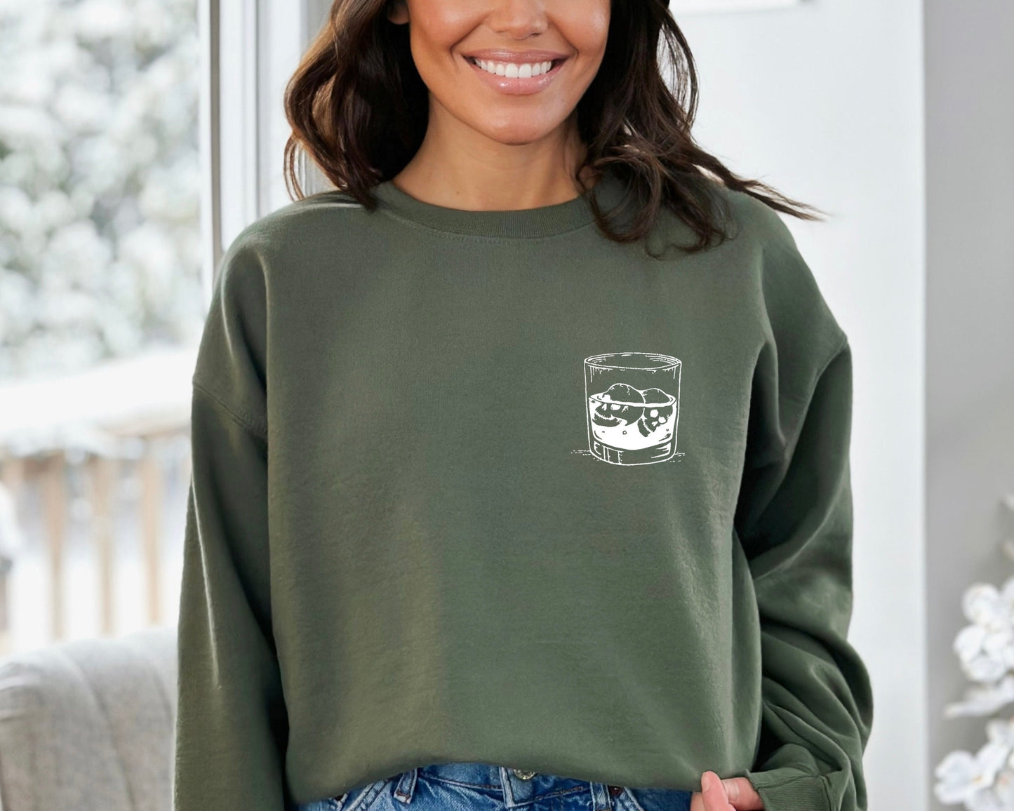 Skull Whiskey Sweatshirt, Skeleton Sweater, Drinking Hoodies for Women, Halloween Sweater, Skull Sweatshirt, Whiskey Sweatshirt