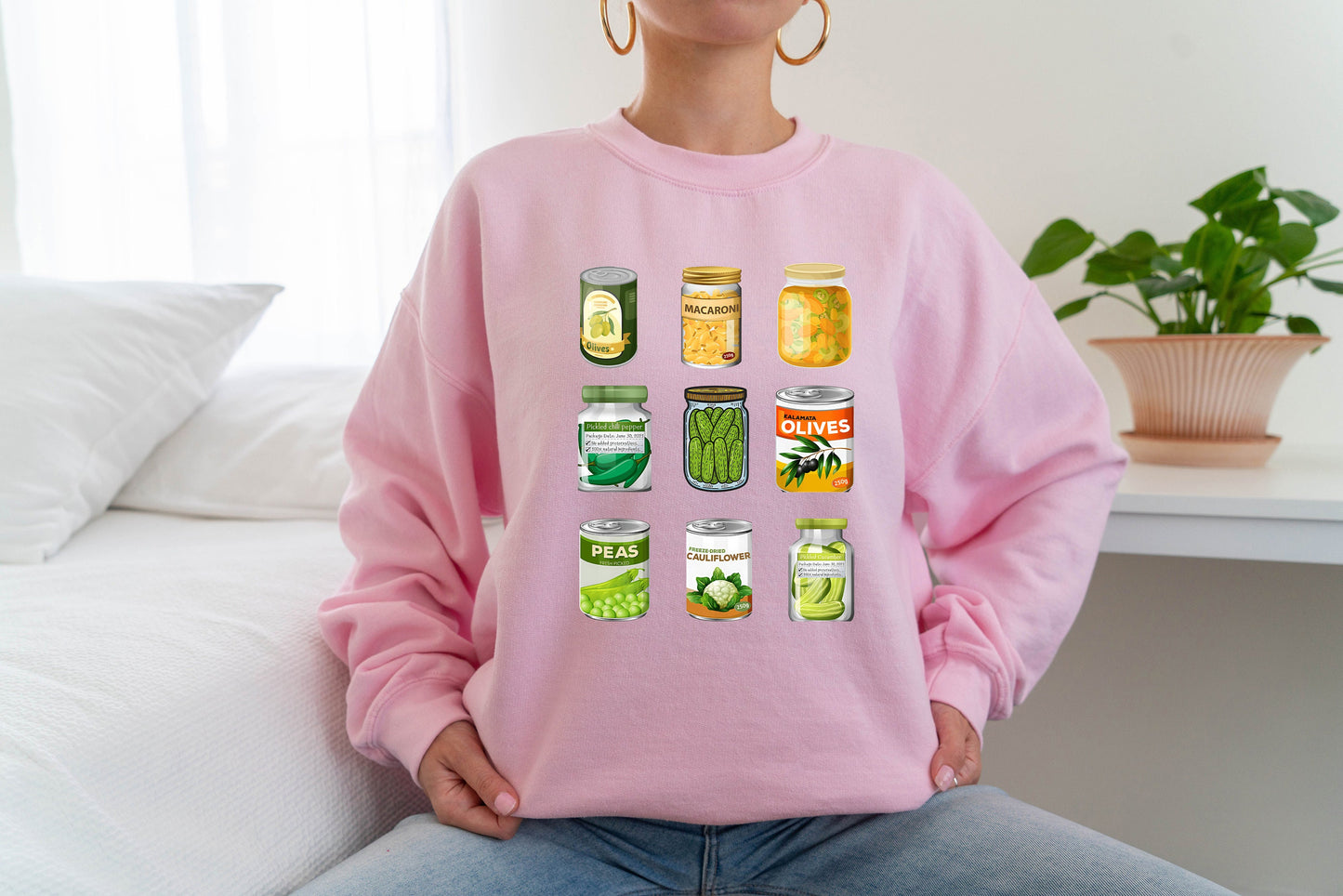 Vintage Canned Pickles Sweatshirt, Canning Season Sweatshirt, Pickle Lovers Sweater, Homemade Pickles Sweater,Pickle Jar Crewneck Sweatshirt