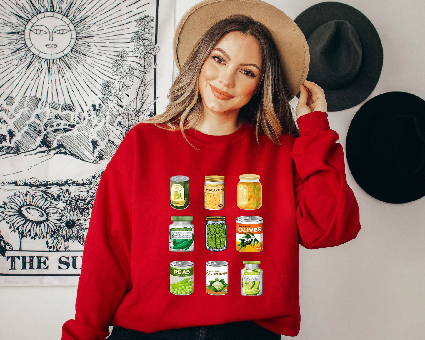 Vintage Canned Pickles Sweatshirt, Canning Season Sweatshirt, Pickle Lovers Sweater, Homemade Pickles Sweater,Pickle Jar Crewneck Sweatshirt