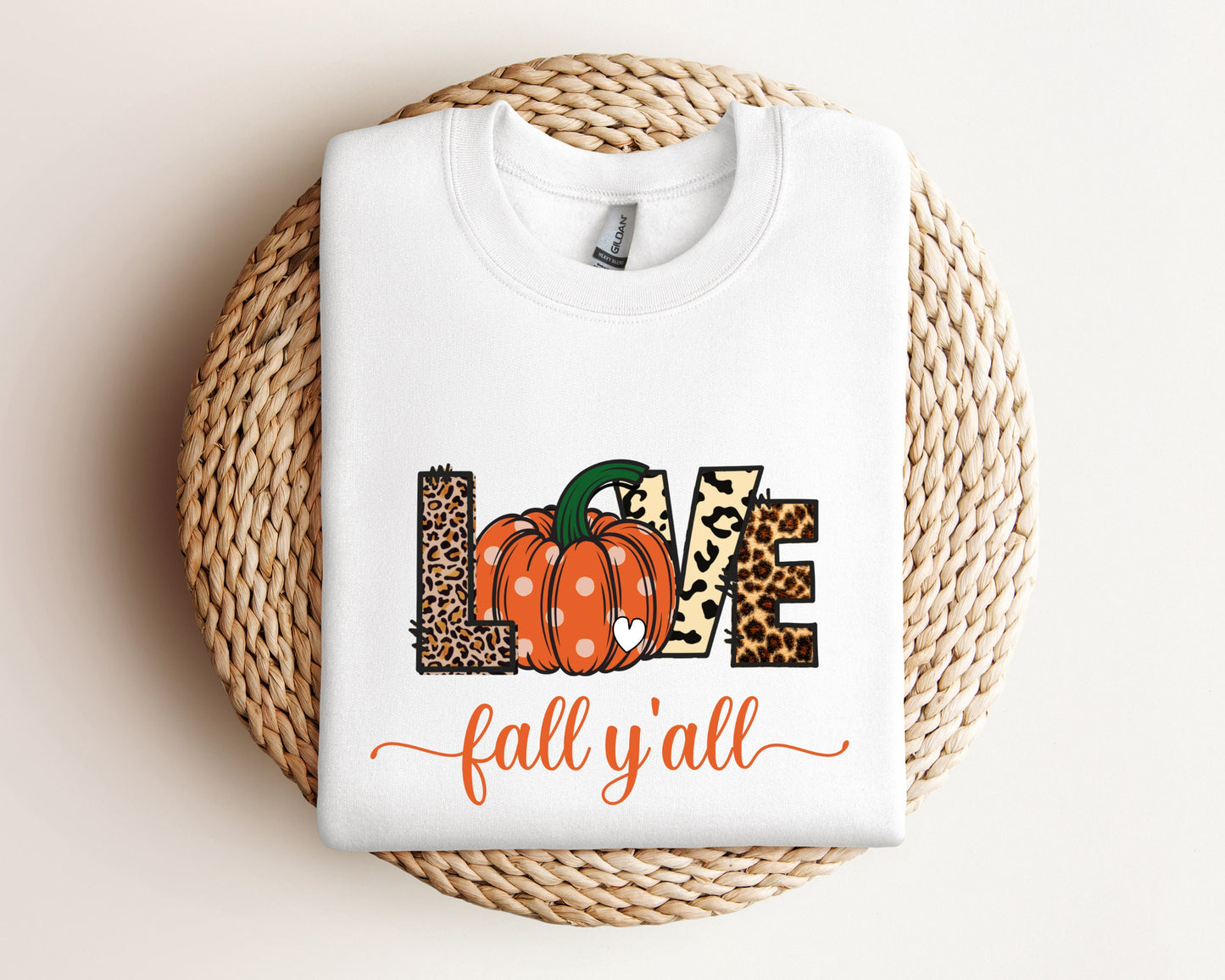 Love Fall Y'All Sweatshirt, Leopard Print Fall Sweater,Hello Pumpkin, Fall Vibes, Peace Love Thanksgiving Sweater,Family Thanksgiving Hoodie