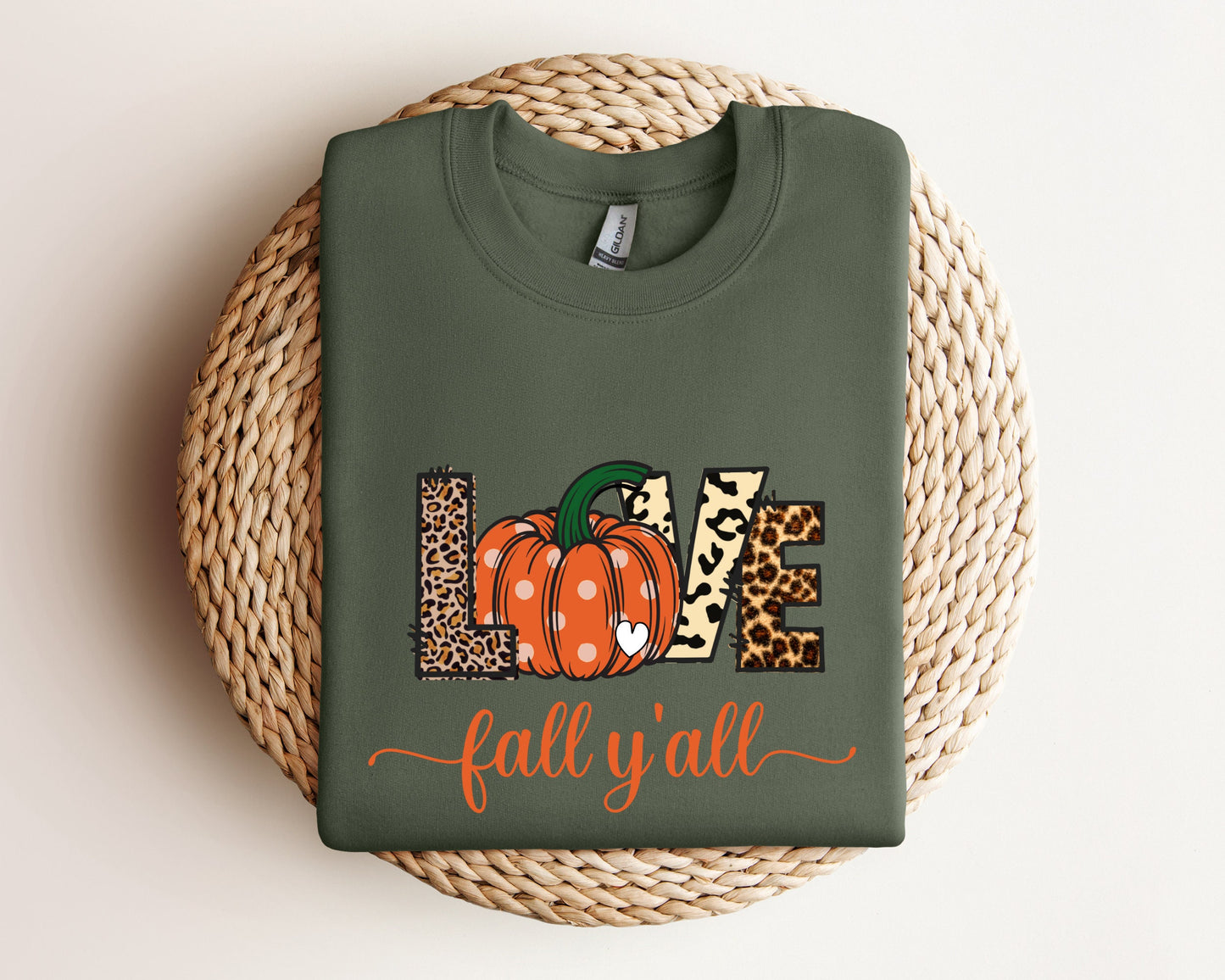 Love Fall Y'All Sweatshirt, Leopard Print Fall Sweater,Hello Pumpkin, Fall Vibes, Peace Love Thanksgiving Sweater,Family Thanksgiving Hoodie