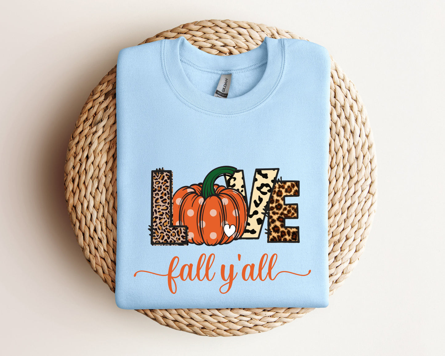 Love Fall Y'All Sweatshirt, Leopard Print Fall Sweater,Hello Pumpkin, Fall Vibes, Peace Love Thanksgiving Sweater,Family Thanksgiving Hoodie