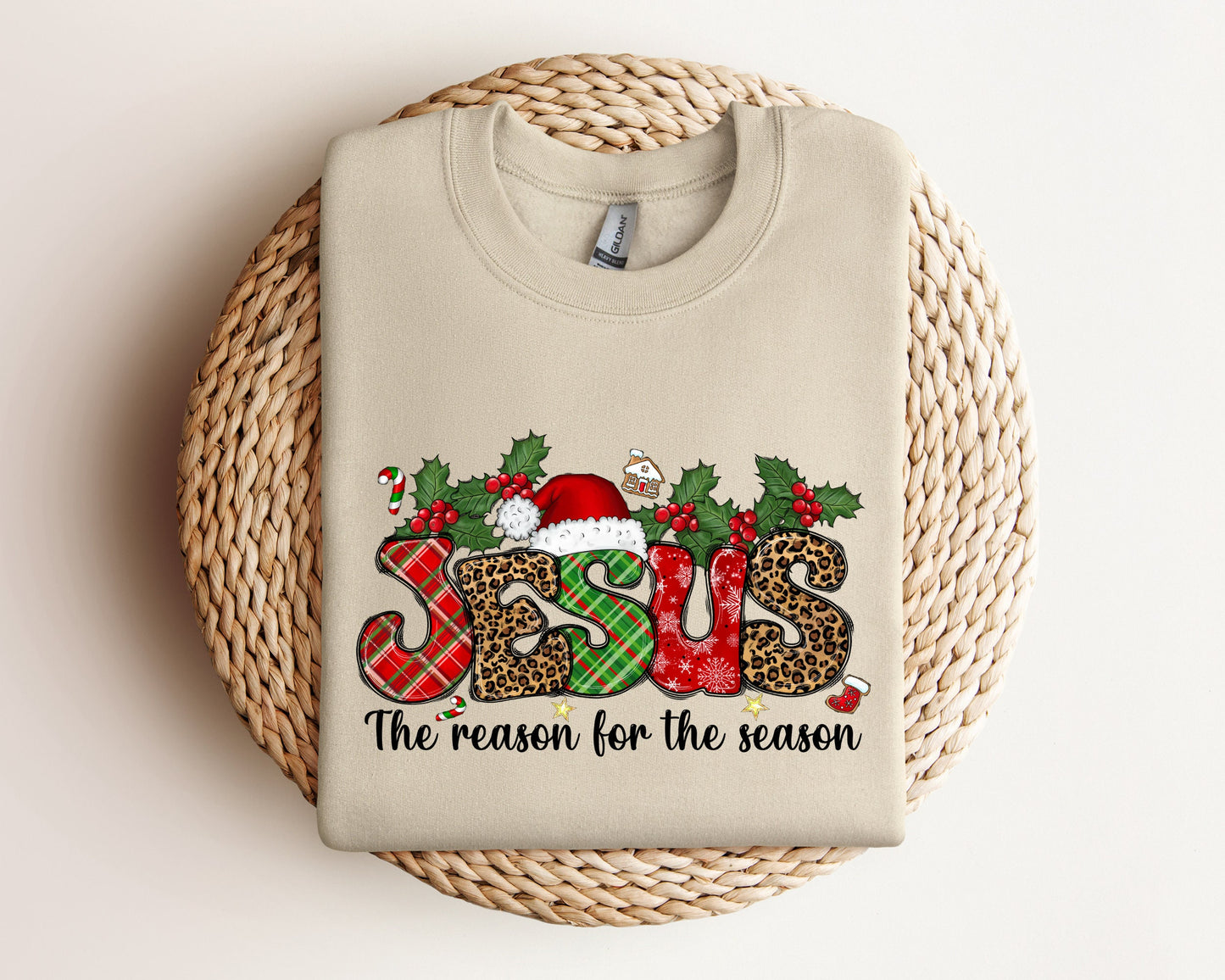 Jesus Is The Reason For The Season Sweatshirt, Christmas Christian Gift, Christmas Jesus Sweater, Religious Christian Christmas Faith Hoodie