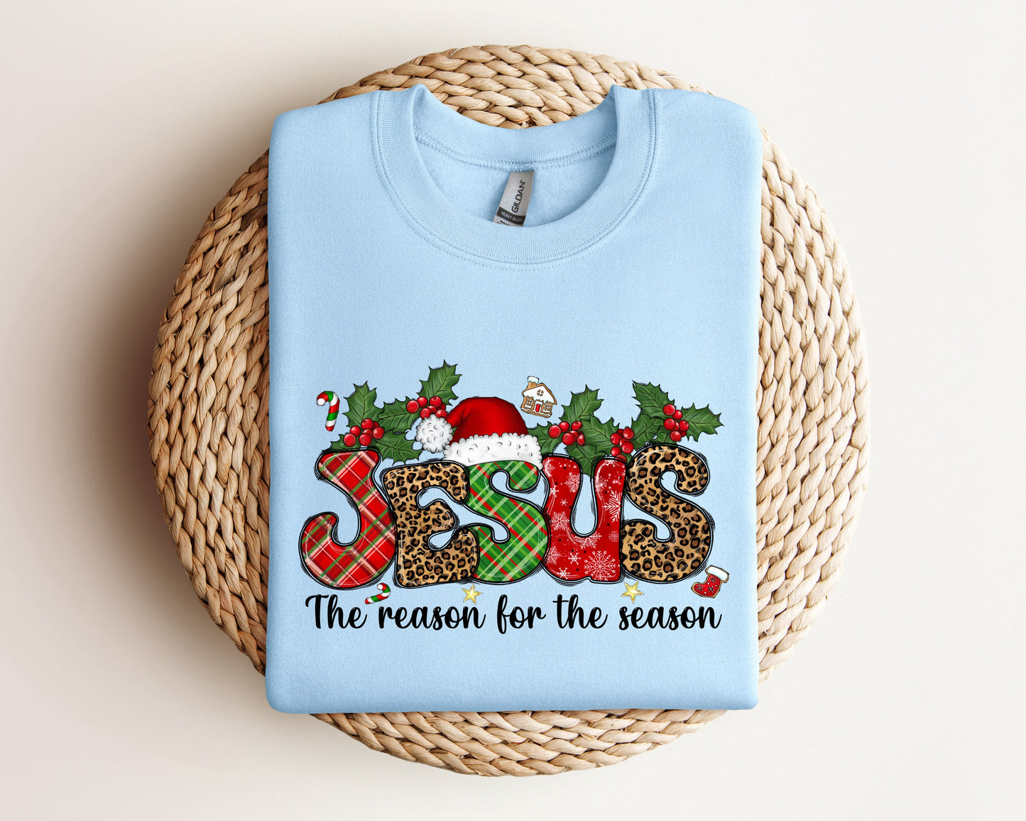 Jesus Is The Reason For The Season Sweatshirt, Christmas Christian Gift, Christmas Jesus Sweater, Religious Christian Christmas Faith Hoodie
