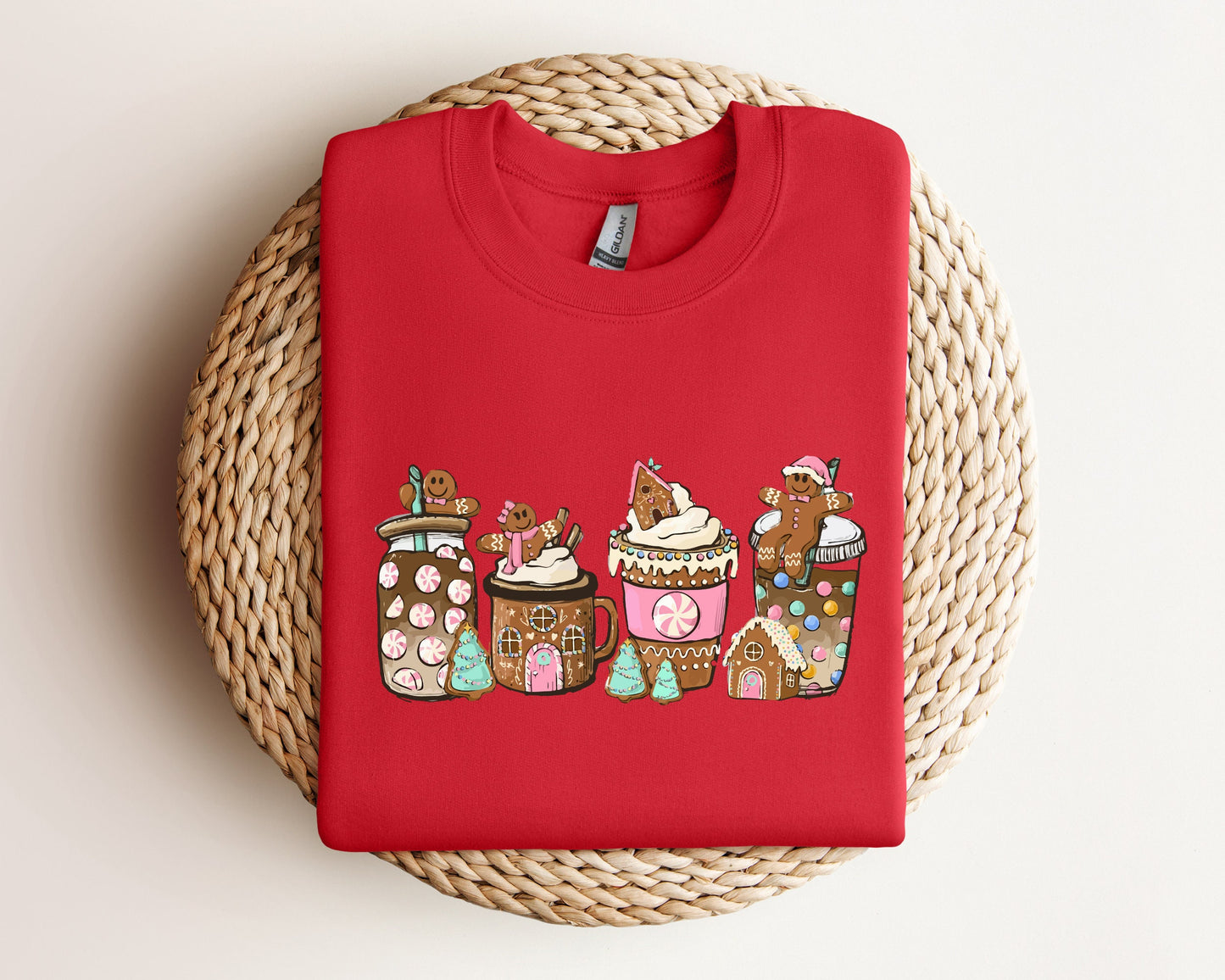 Gingerbread Christmas Coffee Sweatshirt, Christmas Coffee Sweater, Halloween Holiday Hoodie, Xmas Sweatshirt, Coffee Lover Gift Crewneck