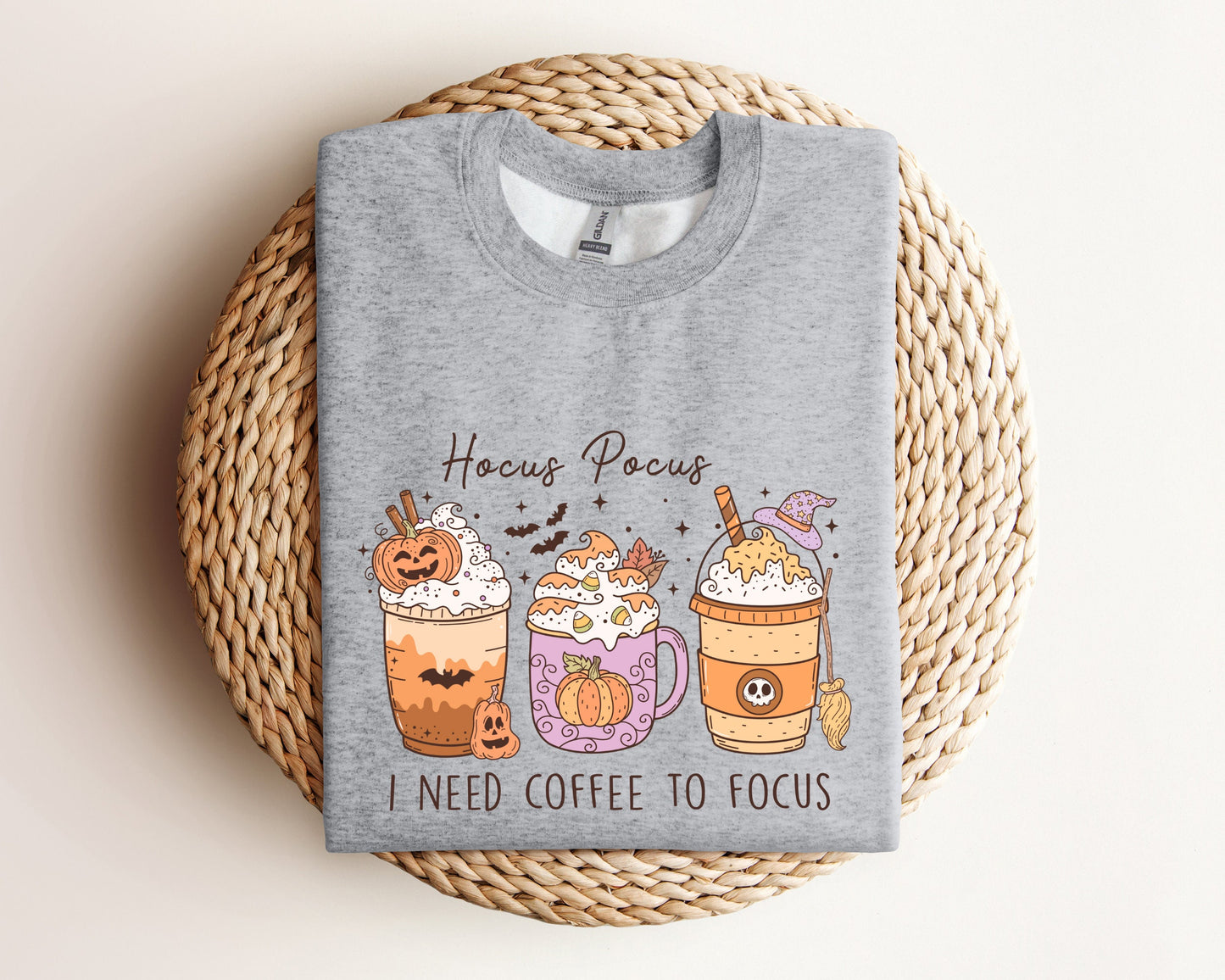 Hocus Pocus Sweatshirt, Halloween Coffee Sweatshirt, Spooky Season Sweatshirt, Funny Halloween Sweater,Spooky Season Hoodie,Halloween Hoodie