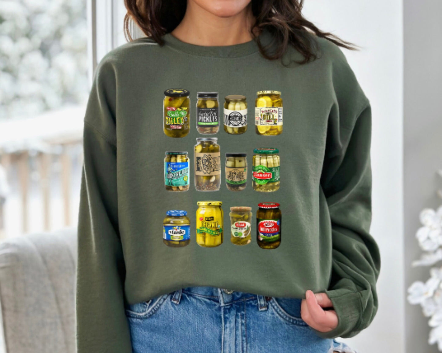 Vintage Canned Pickles Sweatshirt, Canning Season Sweatshirt, Pickle Lovers Sweater, Homemade Pickles Sweater,Pickle Jar Crewneck Hoodie