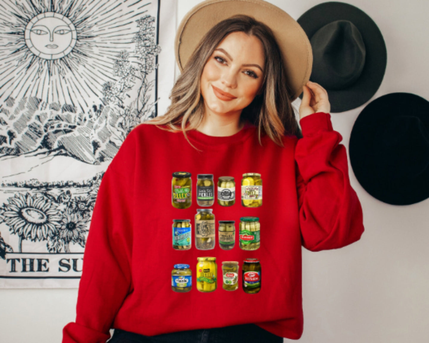 Vintage Canned Pickles Sweatshirt, Canning Season Sweatshirt, Pickle Lovers Sweater, Homemade Pickles Sweater,Pickle Jar Crewneck Hoodie