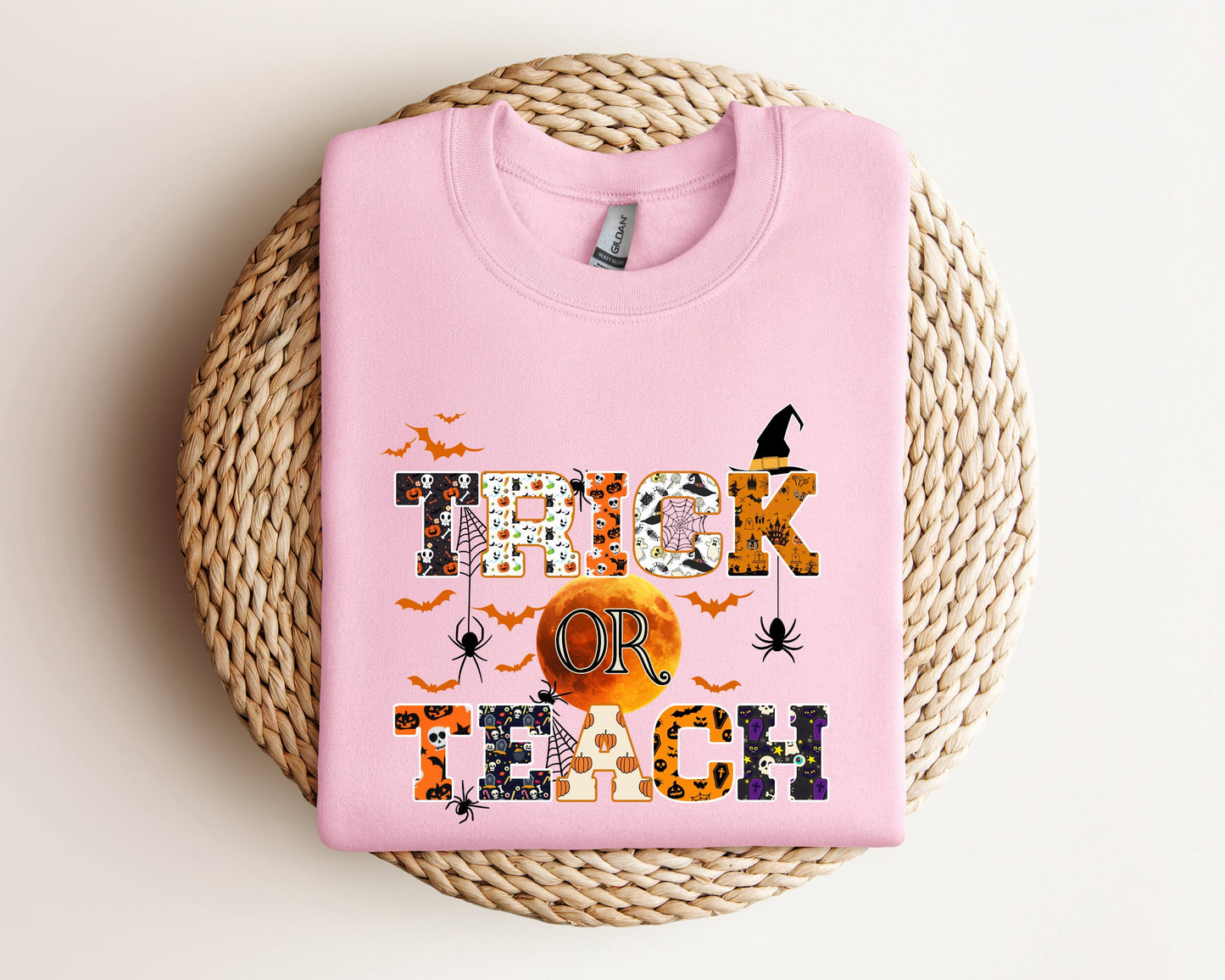 Trick or Teach Sweater, Halloween Teacher Sweatshirt, Spooky Teacher Gift, Funny Halloween, Fall Teacher Hoodie, Teacher Gift Sweatshirt