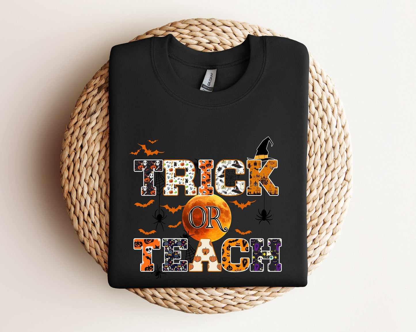 Trick or Teach Sweater, Halloween Teacher Sweatshirt, Spooky Teacher Gift, Funny Halloween, Fall Teacher Hoodie, Teacher Gift Sweatshirt
