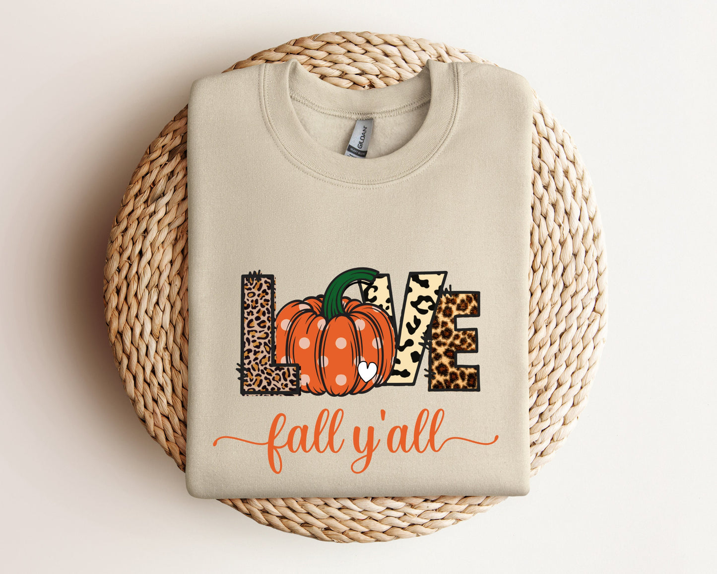 Love Fall Y'All Sweatshirt, Leopard Print Fall Sweater,Hello Pumpkin, Fall Vibes, Peace Love Thanksgiving Sweater,Family Thanksgiving Hoodie